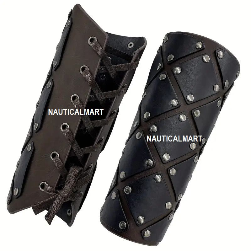 Other Arm Guards, Mercenary Faux Leather Gauntlet, Size ONE SIZE - 4 Thumbnail