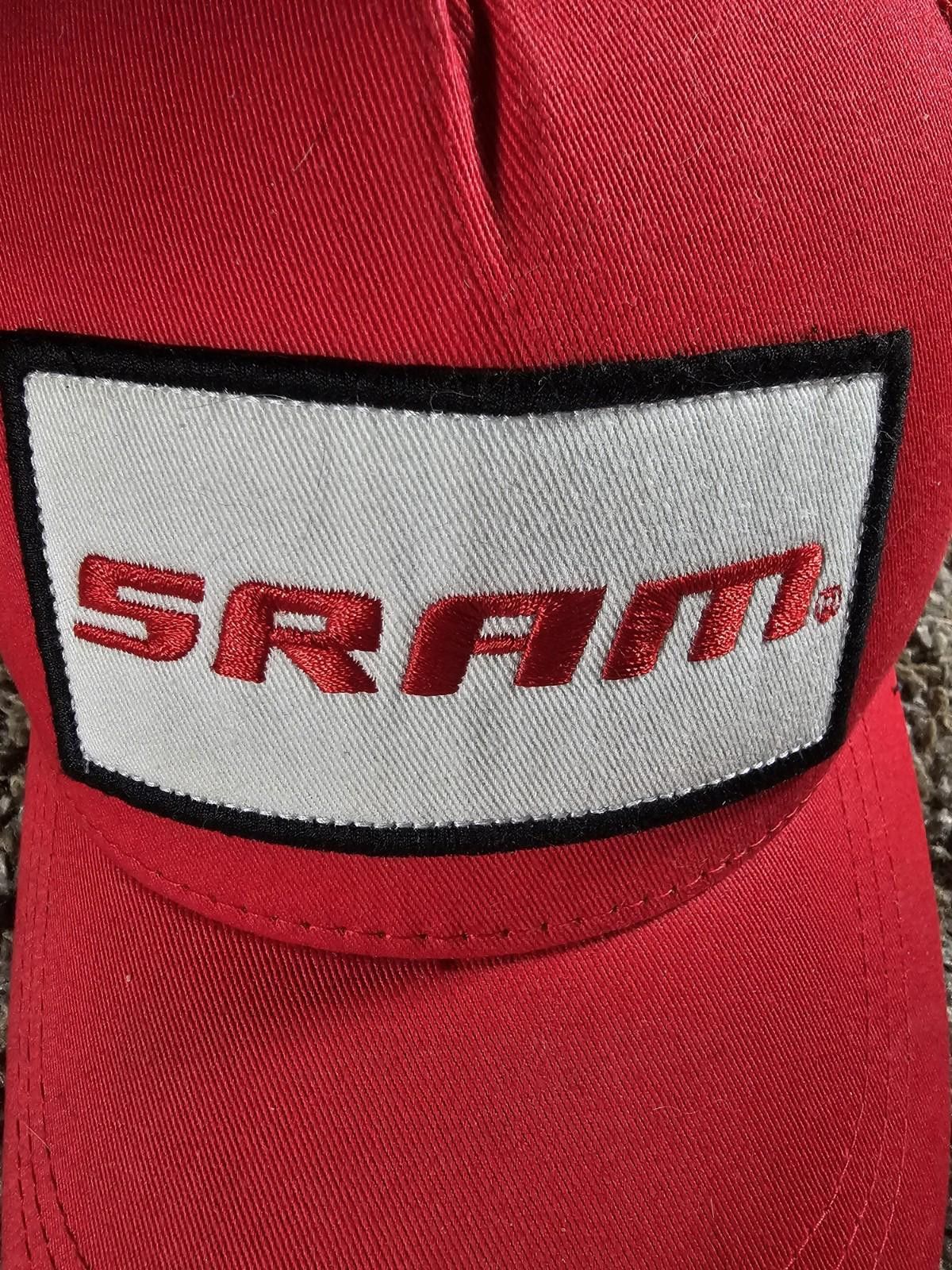 Grand Slam SRAM Trucker Hat Snapback Red White Mesh Cycling Adult Size ONE SIZE - 3 Thumbnail