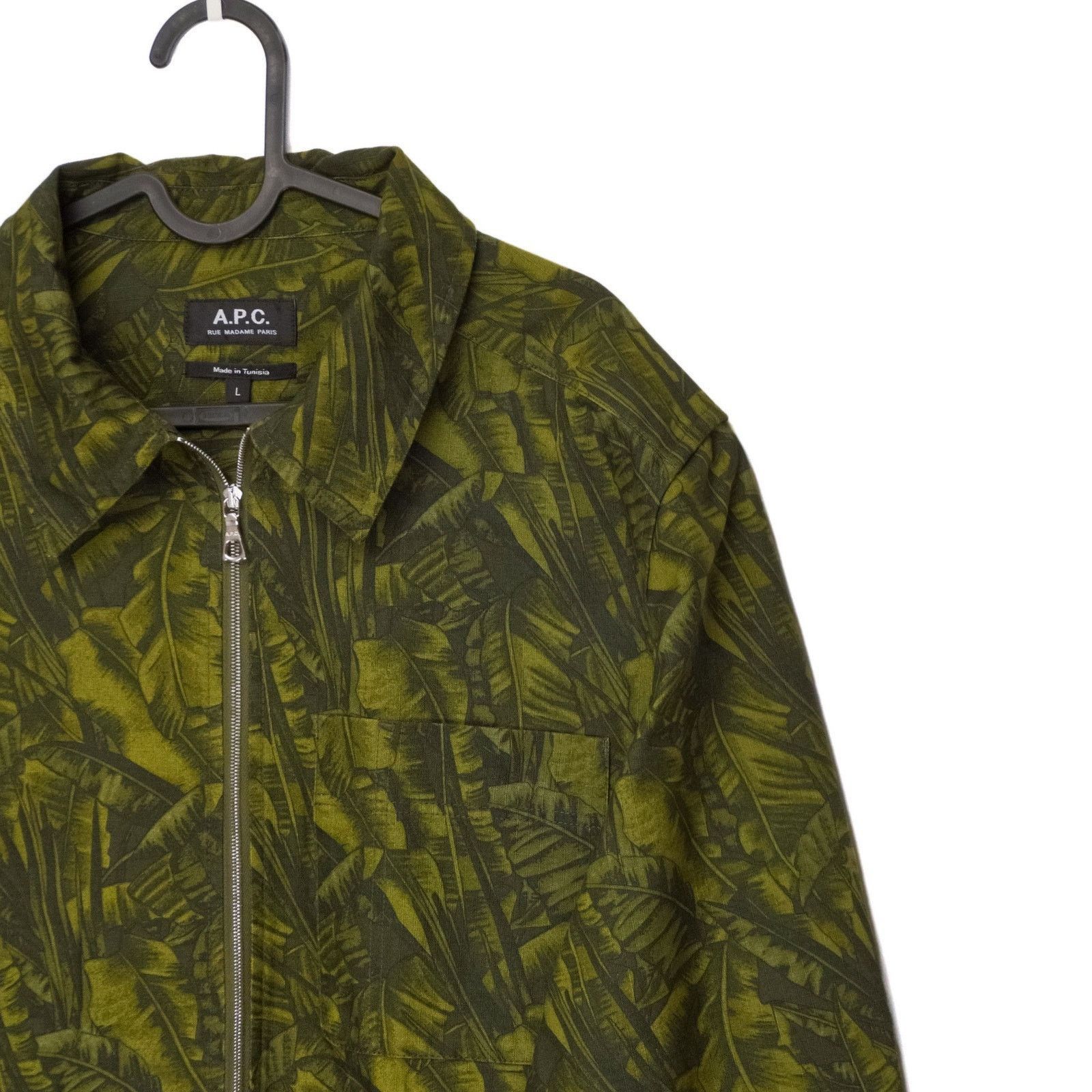 A.P.C. A.P.C. Harry Camouflage Print Green Ripstop Zip Jacket Size US L / EU 52-54 / 3 - 3 Thumbnail