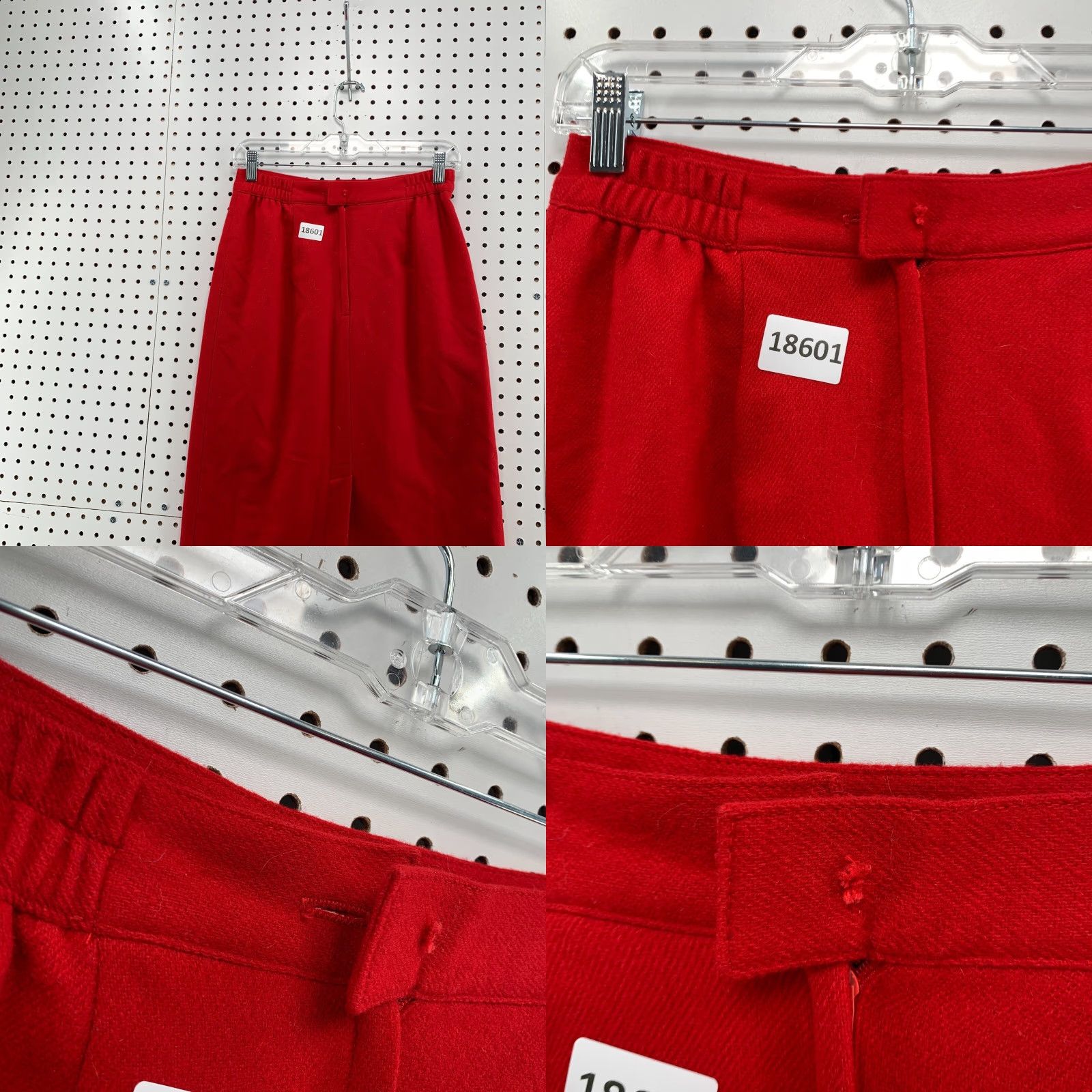 Vintage VINTAGE Sag Harbor Skirt 100% Wool Red Womens Size 8 Knee Length Pencil 26X27" Mens? Size 30" / US 8 / IT 44 - 8 Thumbnail