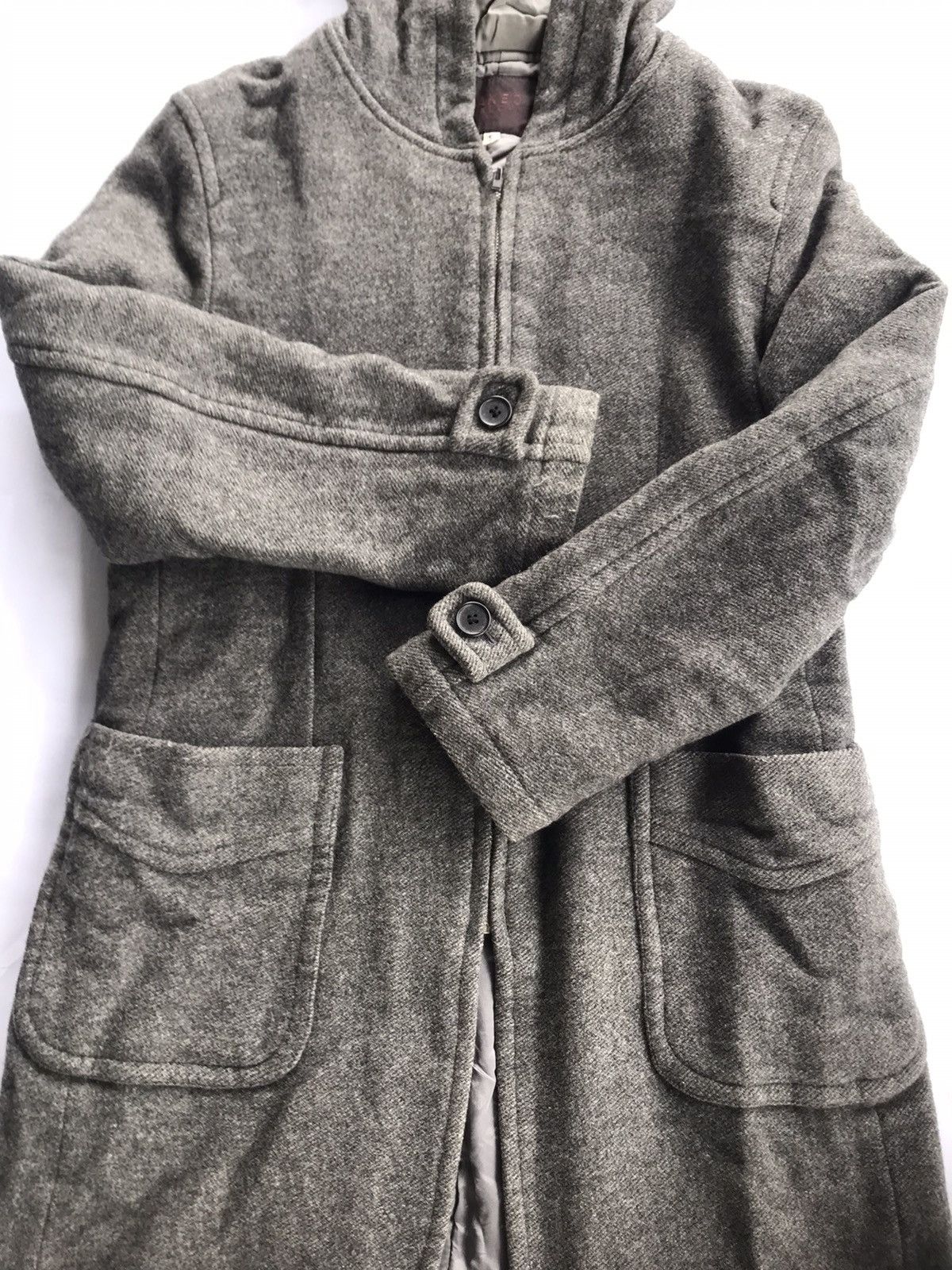 Designer × Japanese Brand × Takeo Kikuchi Vintage Takeo Kikuchi Gray Coats Jacket Size L / US 10 / IT 46 - 8 Thumbnail