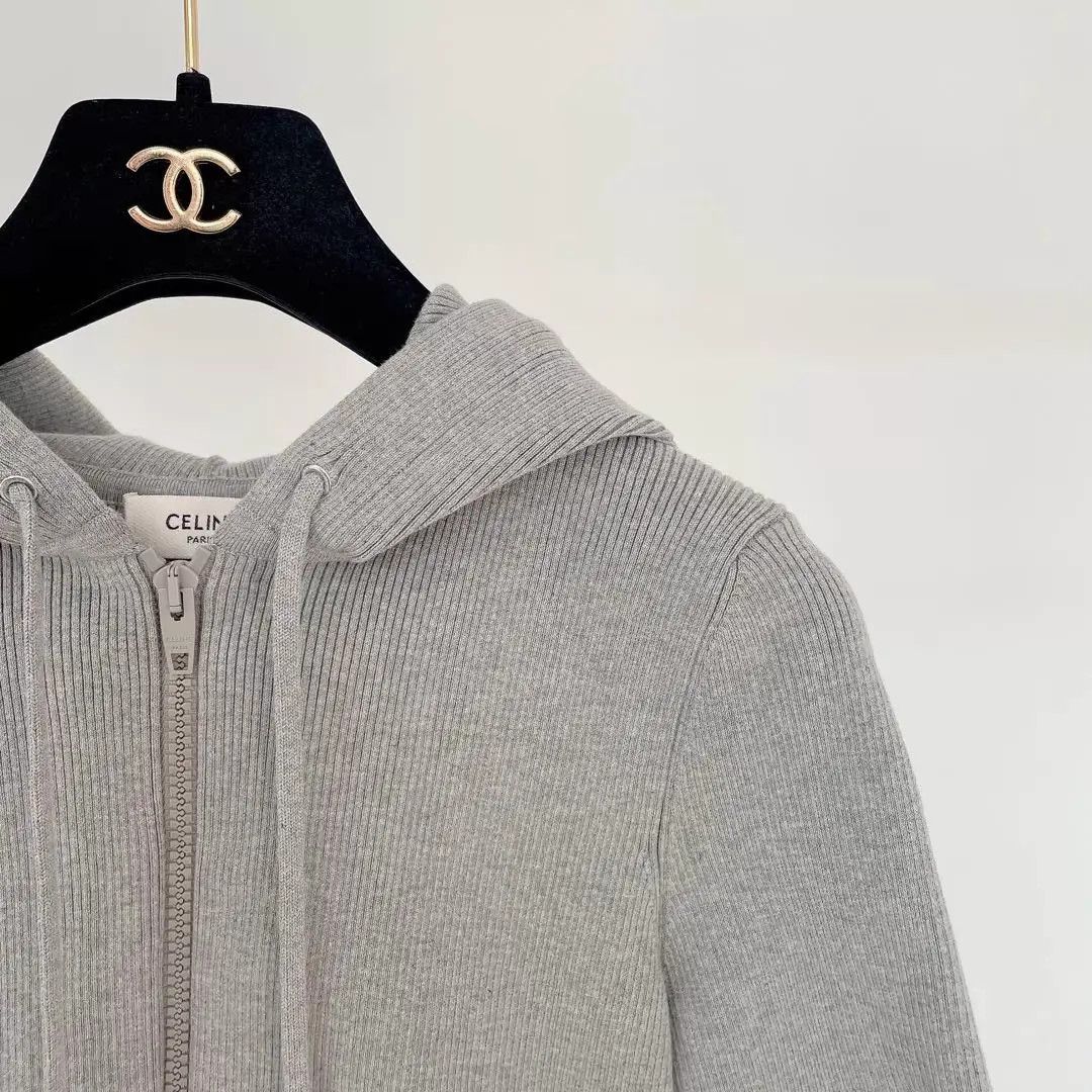 Celine Celine cropped knit hoodie M Pre-Owned Size M / US 6-8 / IT 42-44 - 5 Thumbnail