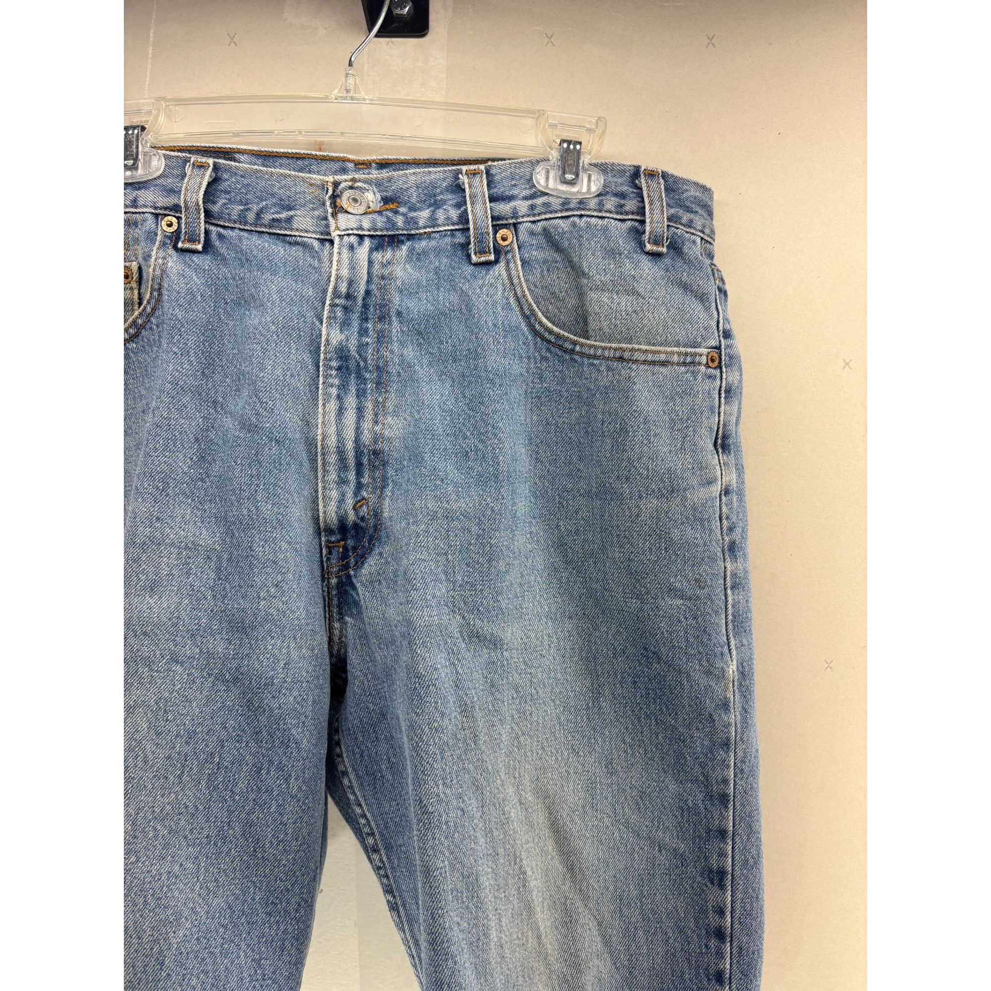 Levi's Vintage Levis Mens 550 Relaxed Fit Denim Shorts Light Wash S Size US 33 - 3 Thumbnail
