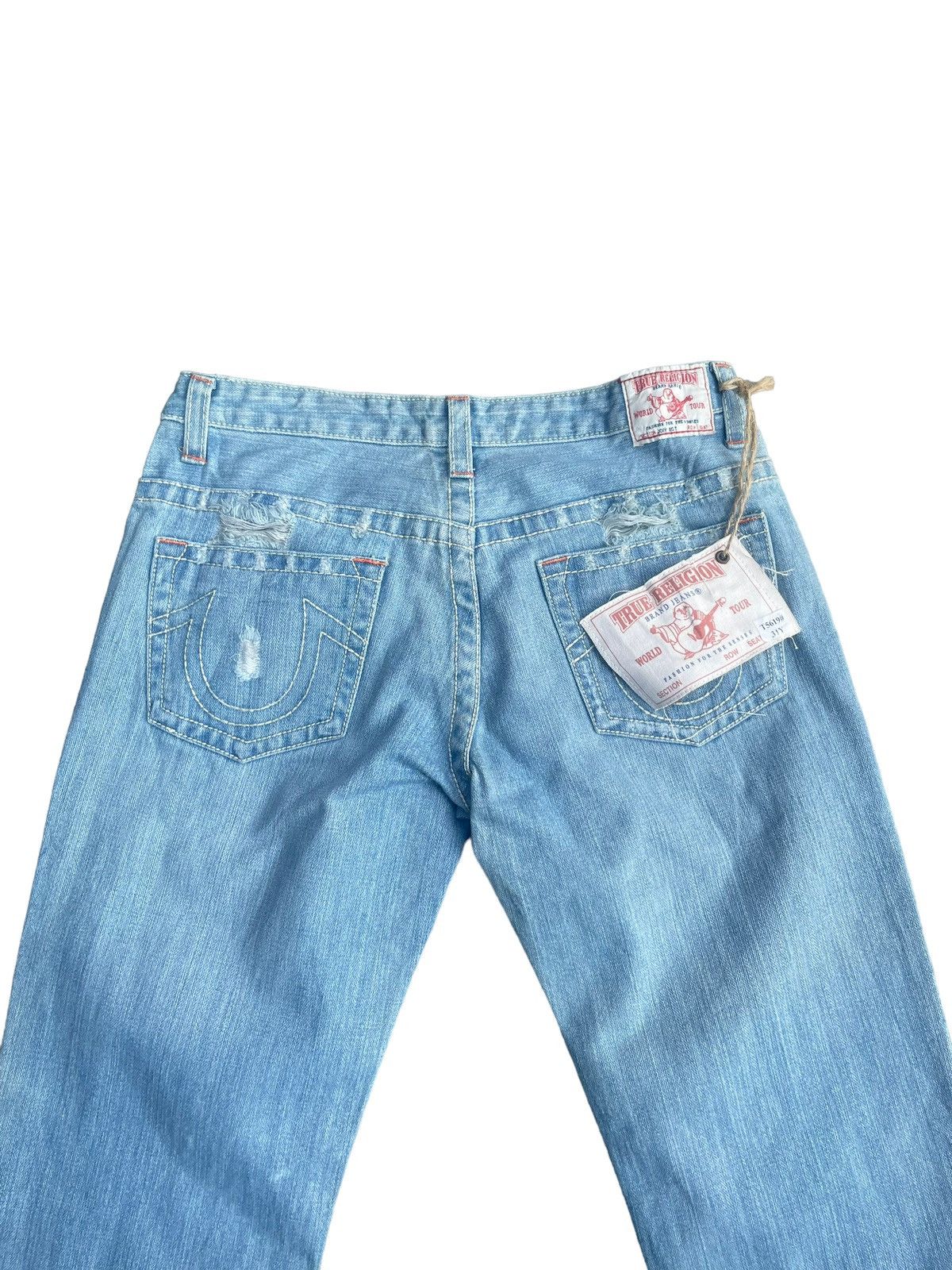 True Religion True Religion Joey Big T Distresed Denim Size 32" / US 10 / IT 46 - 6 Thumbnail