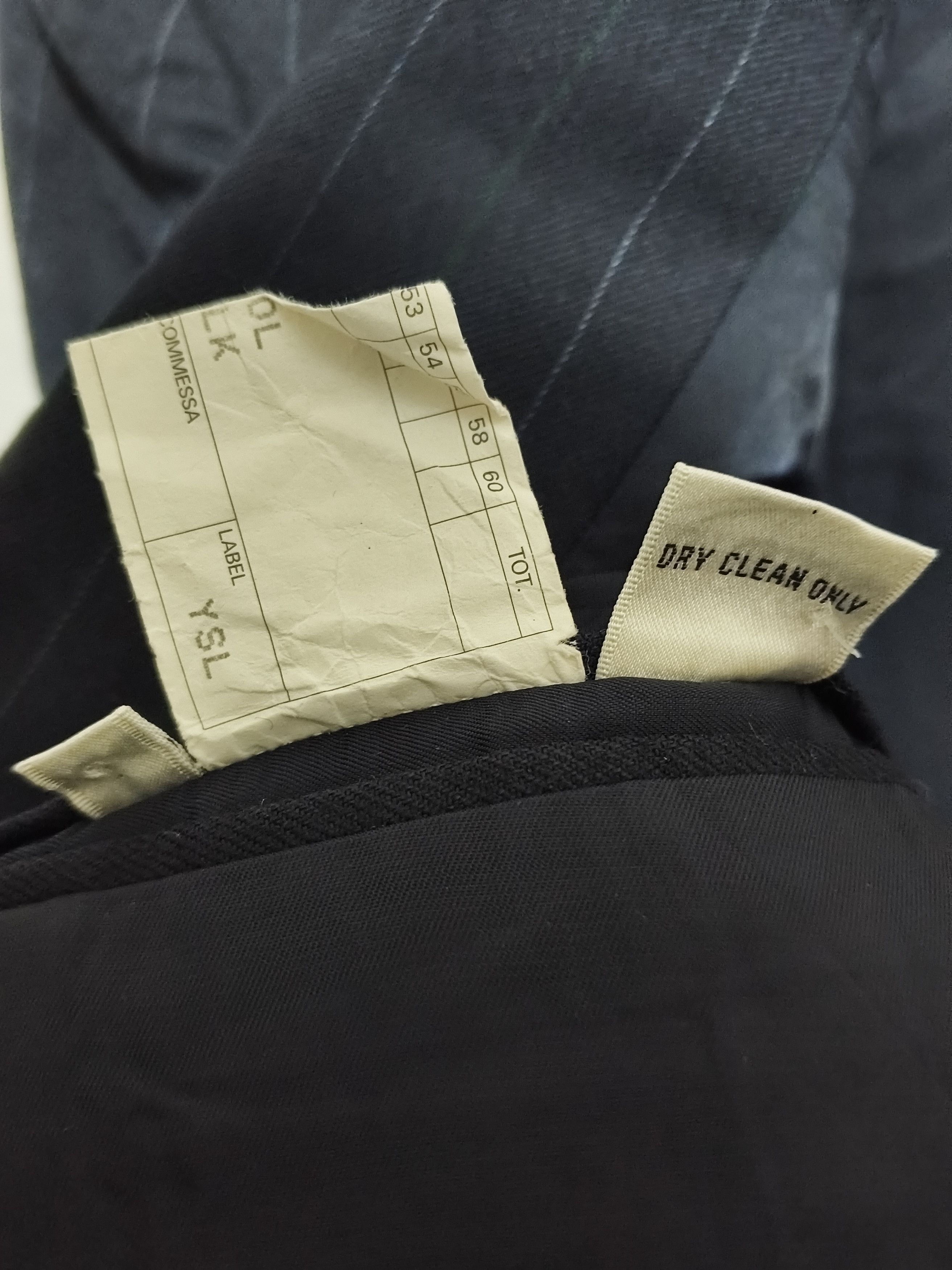 Yves Saint Laurent Vintage YSL Power Tailoring Double Breasted Pinstripe Size 50S - 13 Thumbnail