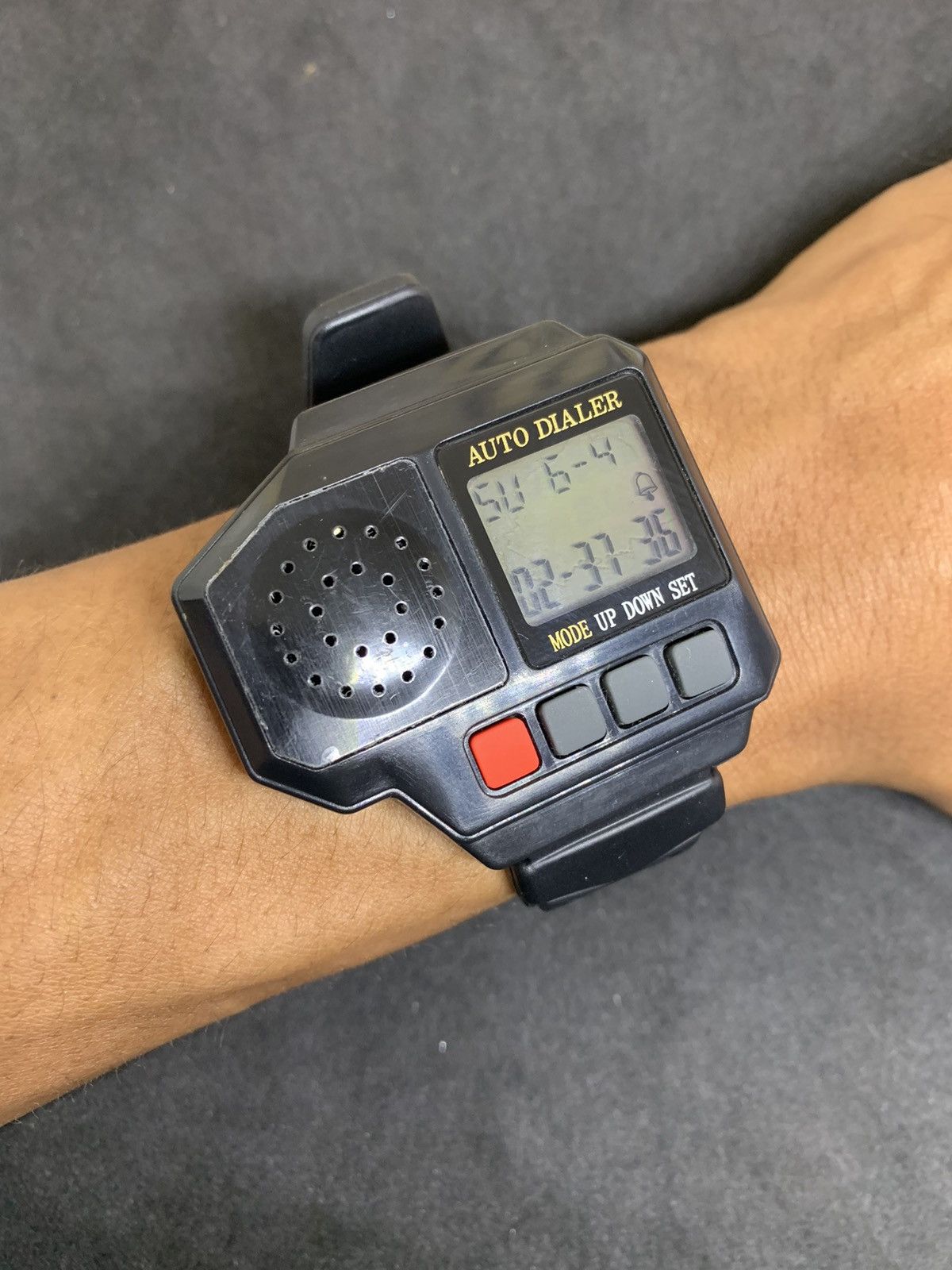 Vintage Digital Watch Unique in Black, Men's