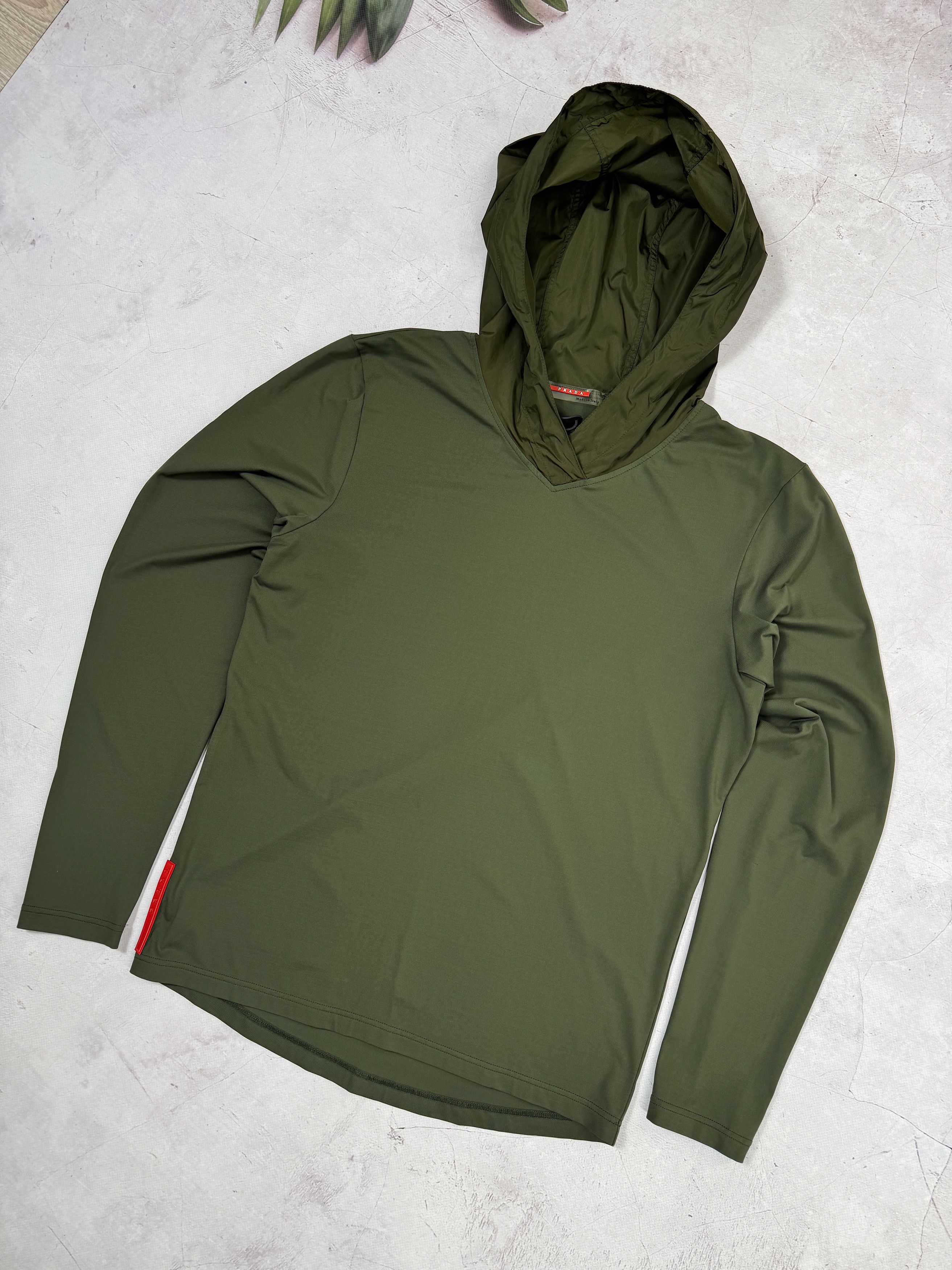 Prada Prada Nylon Hoodie Red Tab Olive Green Size US S / EU 44-46 / 1 - 2 Thumbnail