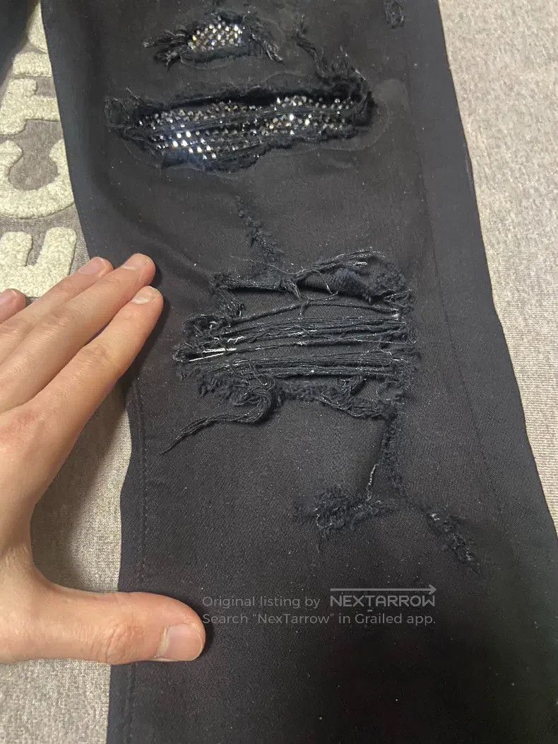 Amiri Amiri Size 30 Black diamond rhinestone jeans Size US 30 / EU 46 - 4 Thumbnail