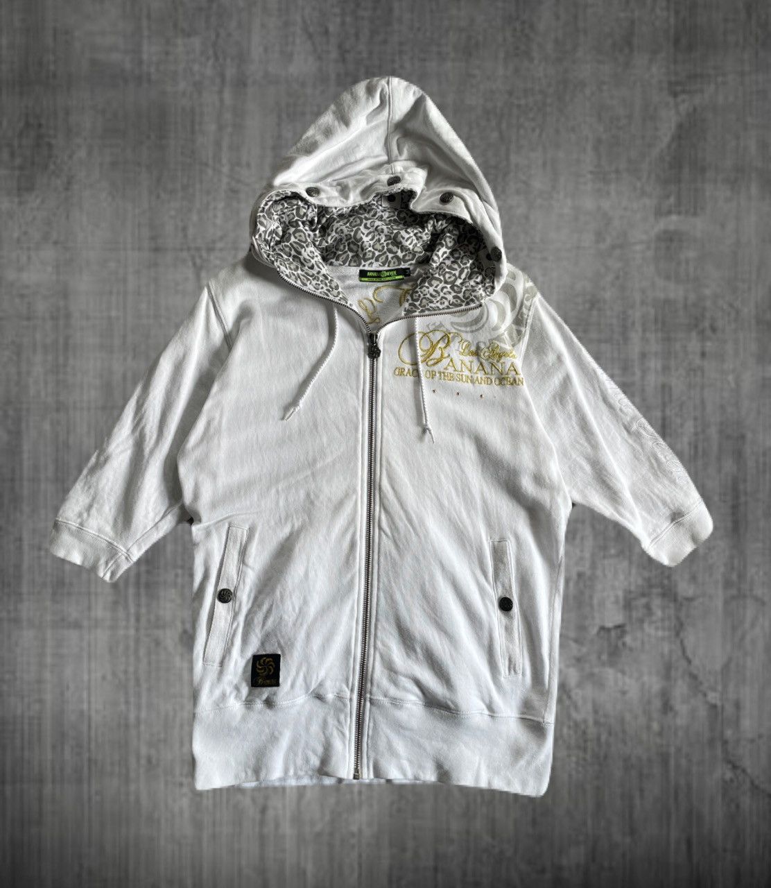 2000s Japanese archive Vkei Embroidery Short Sleeve Hoodie