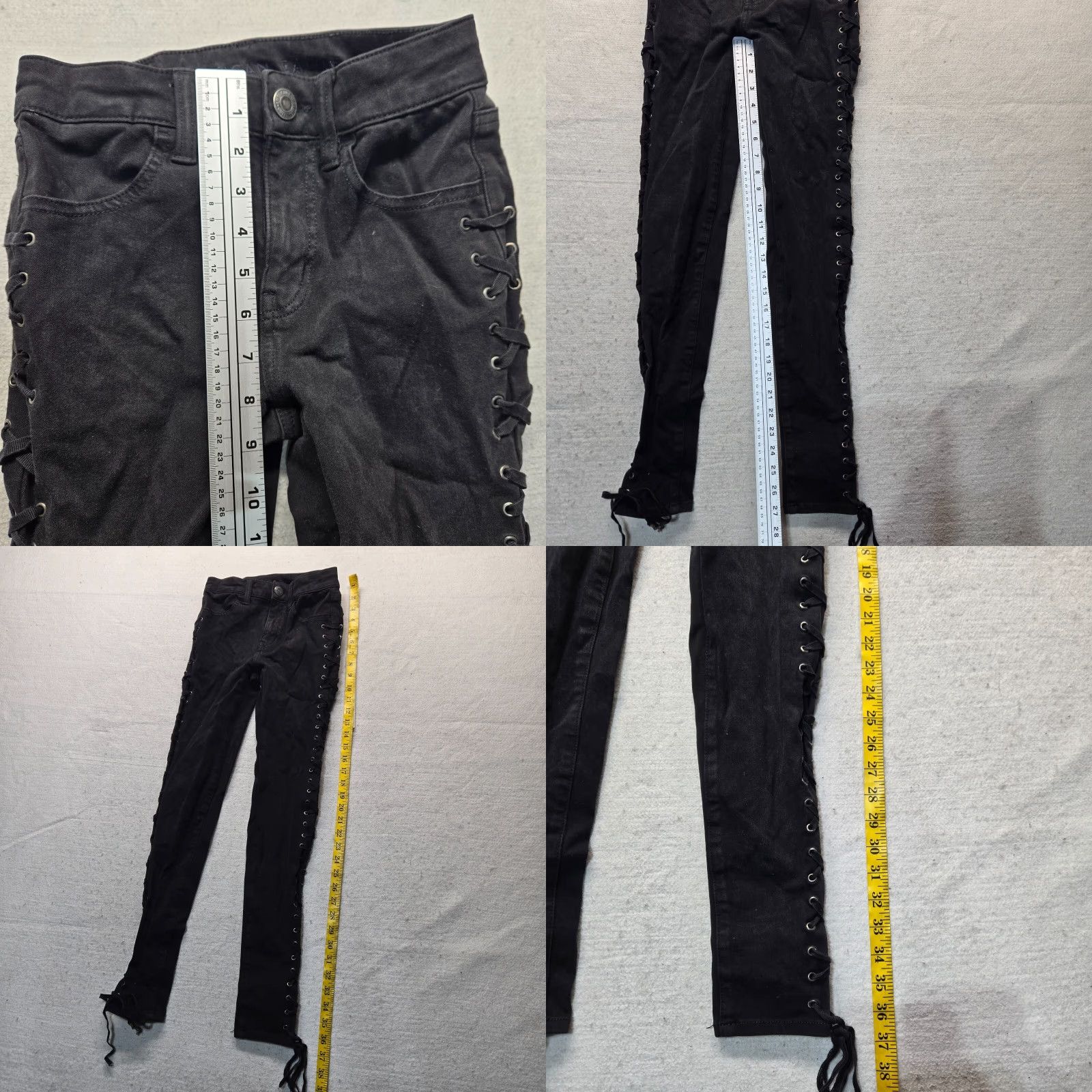 American Eagle Outfitters American Eagle 360 Next Level Stretch Black Hi Rise Jegging Women's Size 0R Jeans Size 25" / US 0 / IT 36 - 8 Thumbnail