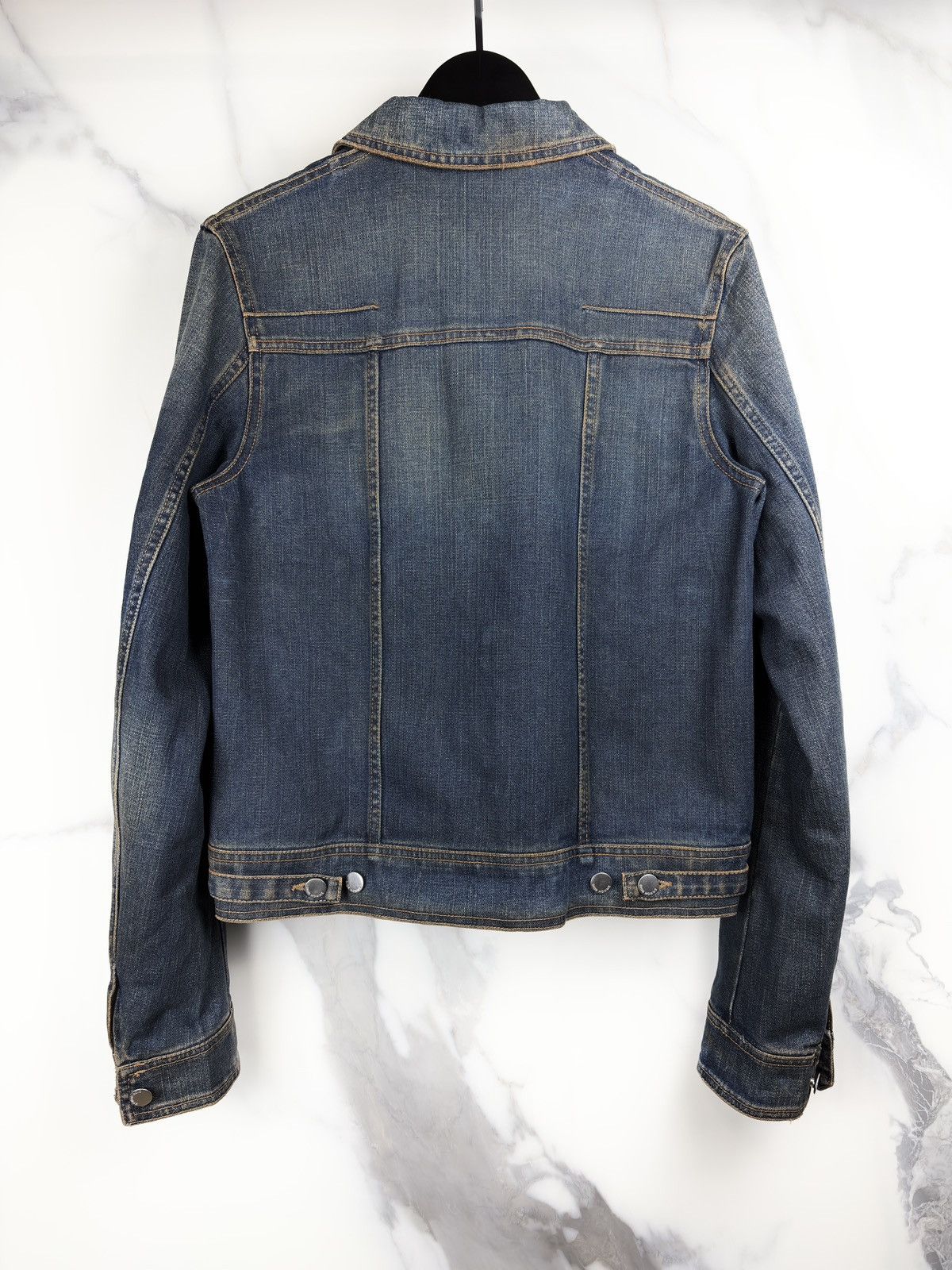 Dior × Hedi Slimane SS05 Dior Homme Beck Rust Orange Overdye Denim Jacket Size US S / EU 44-46 / 1 - 2 Thumbnail