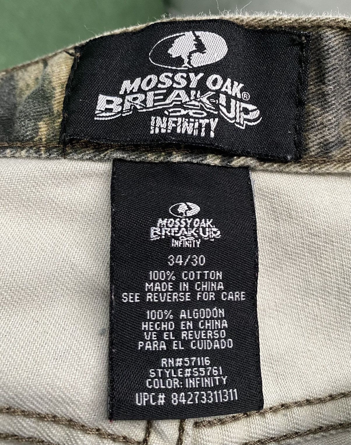 Mossy Oaks Mossy Oak Tree Bark Camo Camouflage Pants Mens Sz 33x28 Size US 33 - 4 Thumbnail