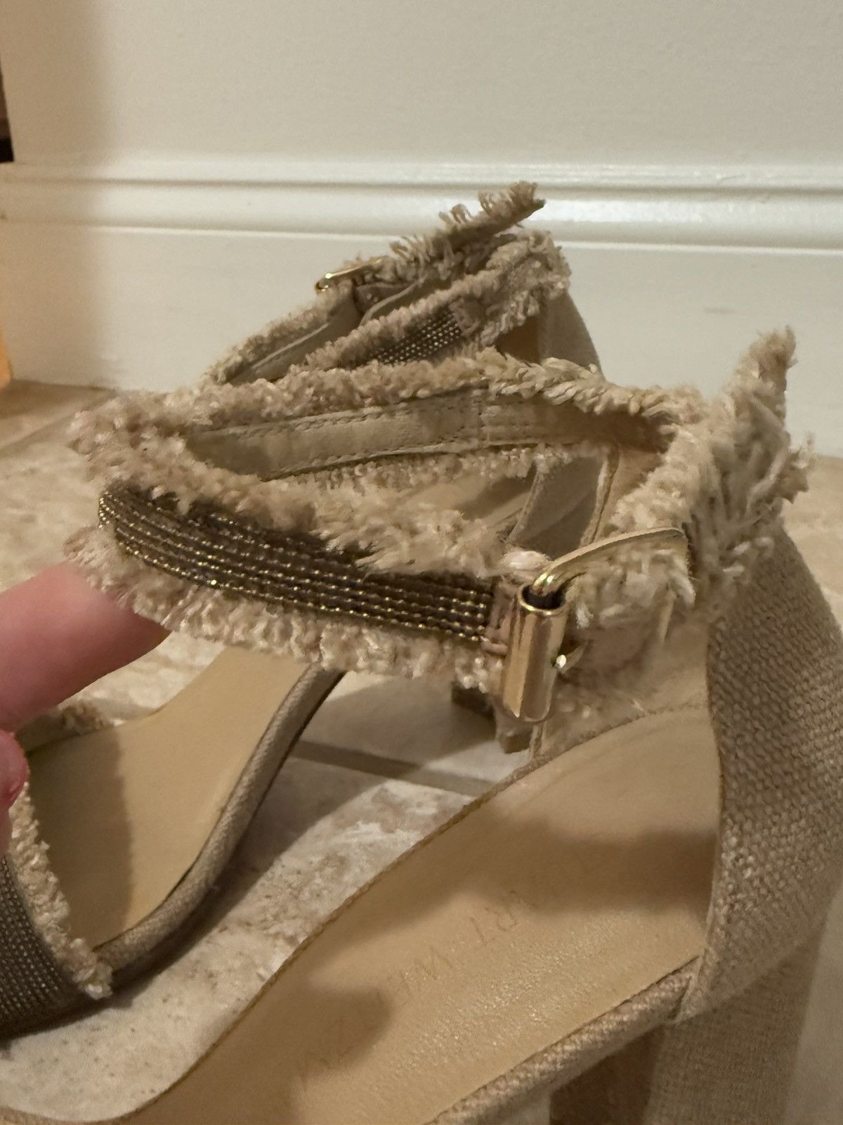 Stuart Weitzman Women's Beige Heeled Sandals Stuart Weitzman Size US 8 / IT 38 - 5 Thumbnail
