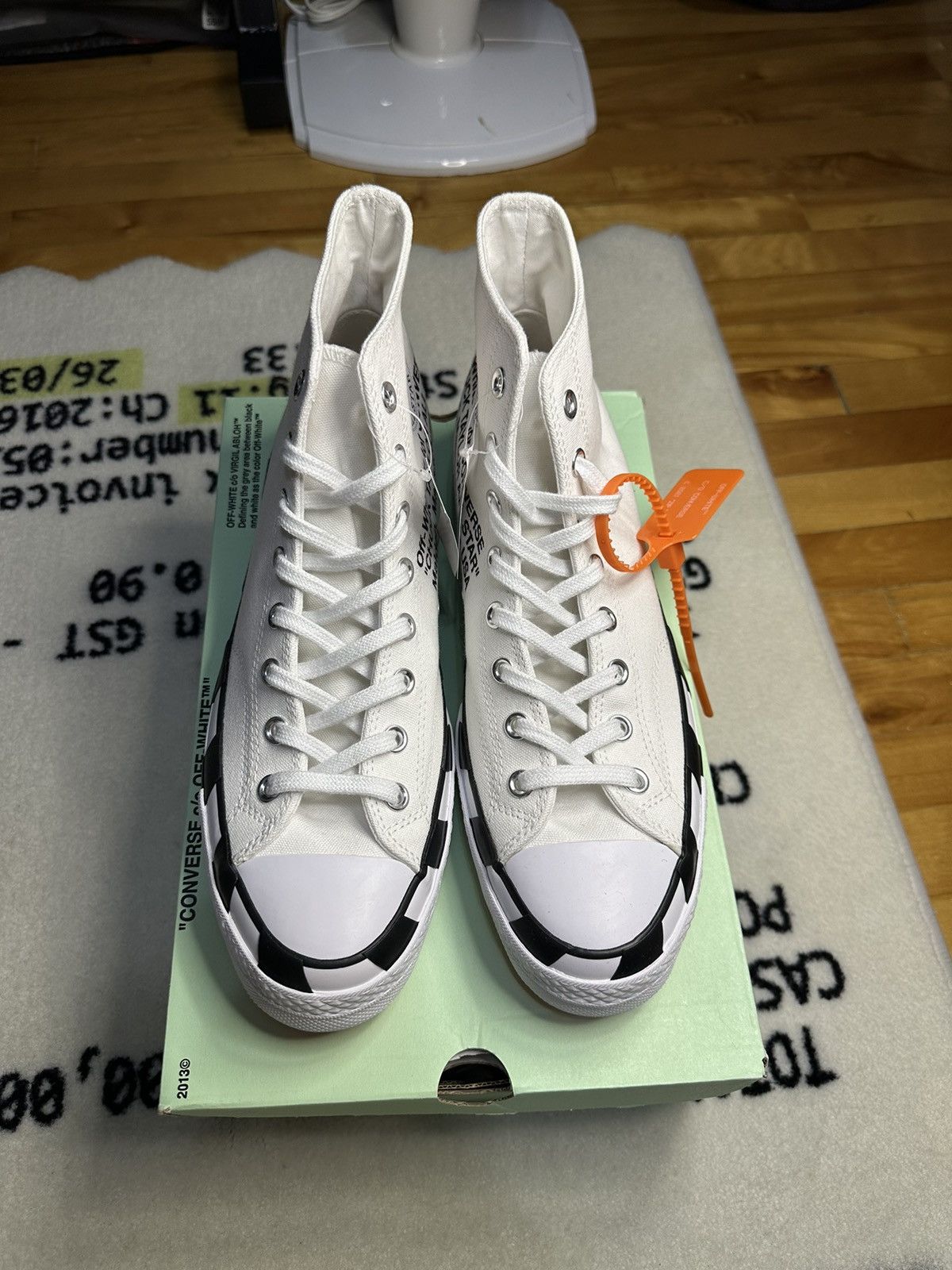 Converse × Off-White × Virgil Abloh Converse Chuck Taylor All Star 70 Hi Off-White Size US 10.5 / EU 43-44 - 3 Thumbnail