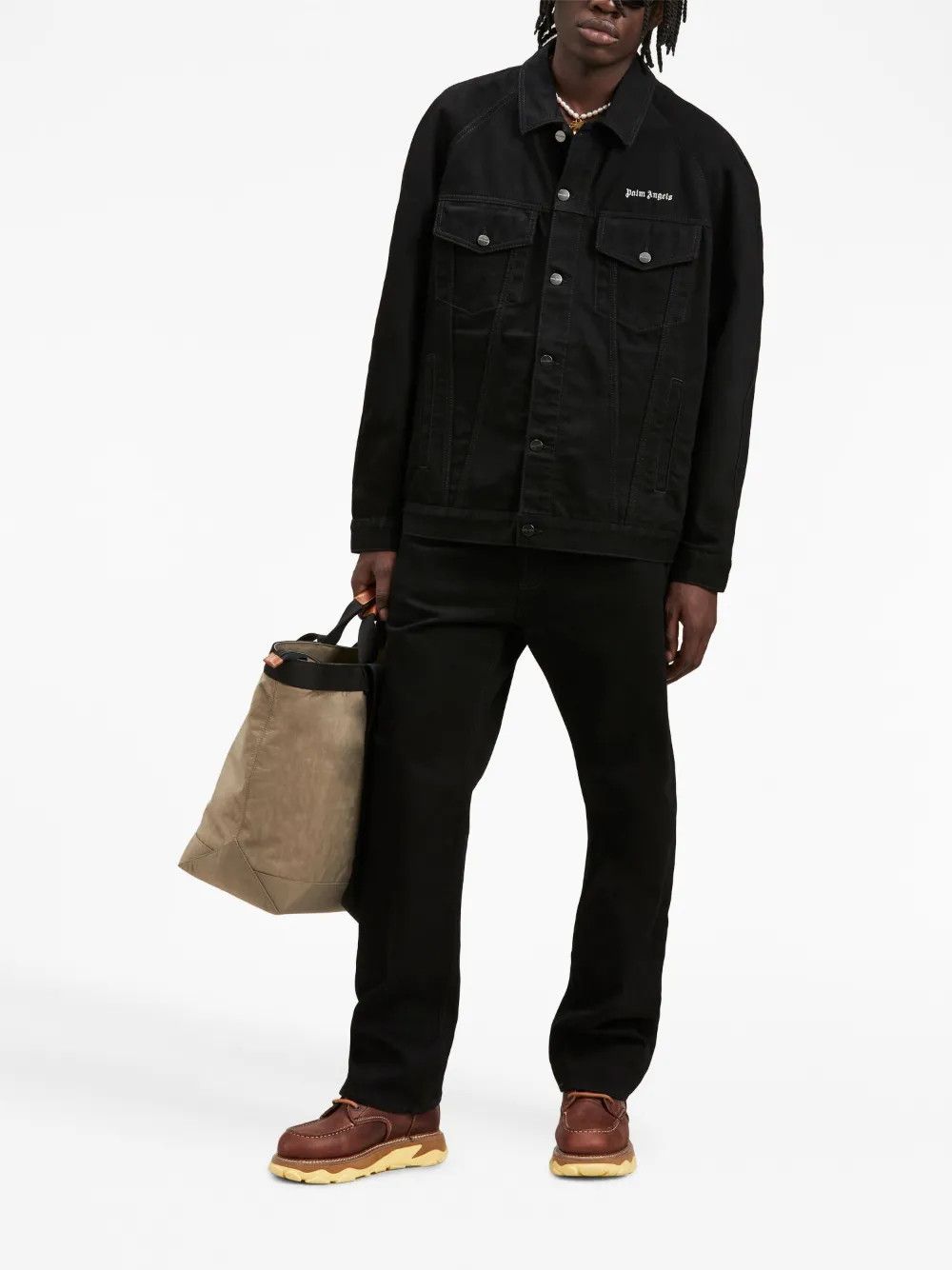 Palm Angels o1y0325 Denim Pant in Black Size US 30 / EU 46 - 6 Thumbnail