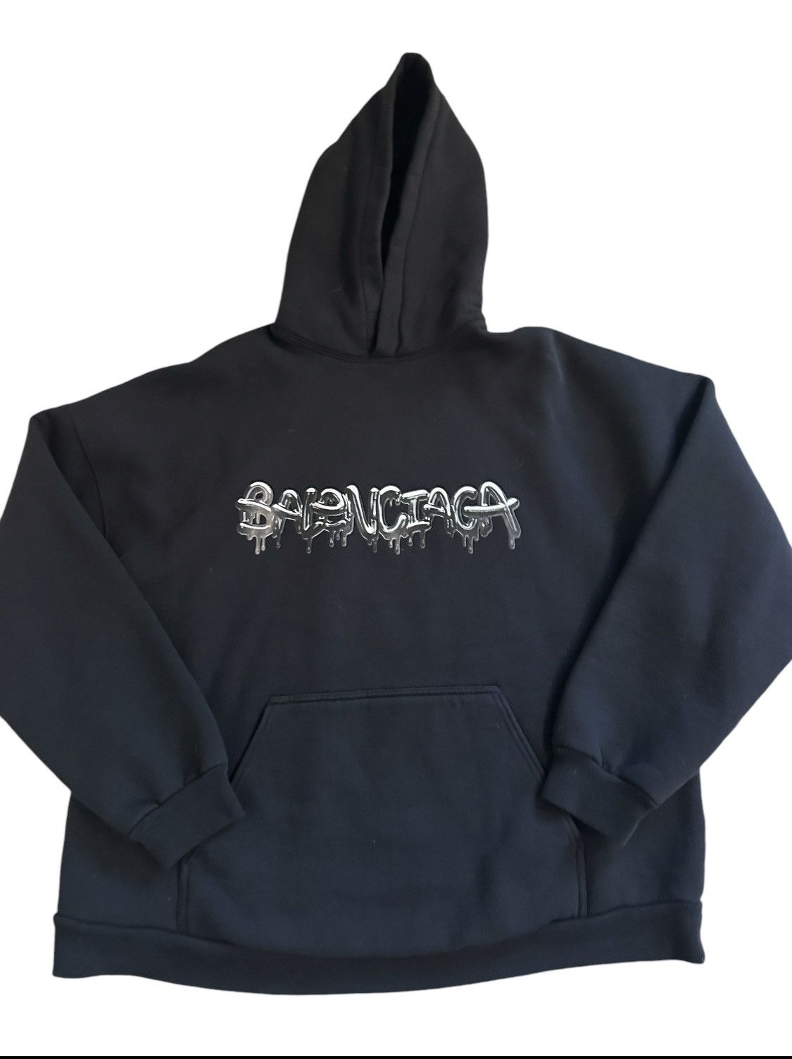 Balenciaga BALENCIAGA Slime wide fit black hoodie | Grailed