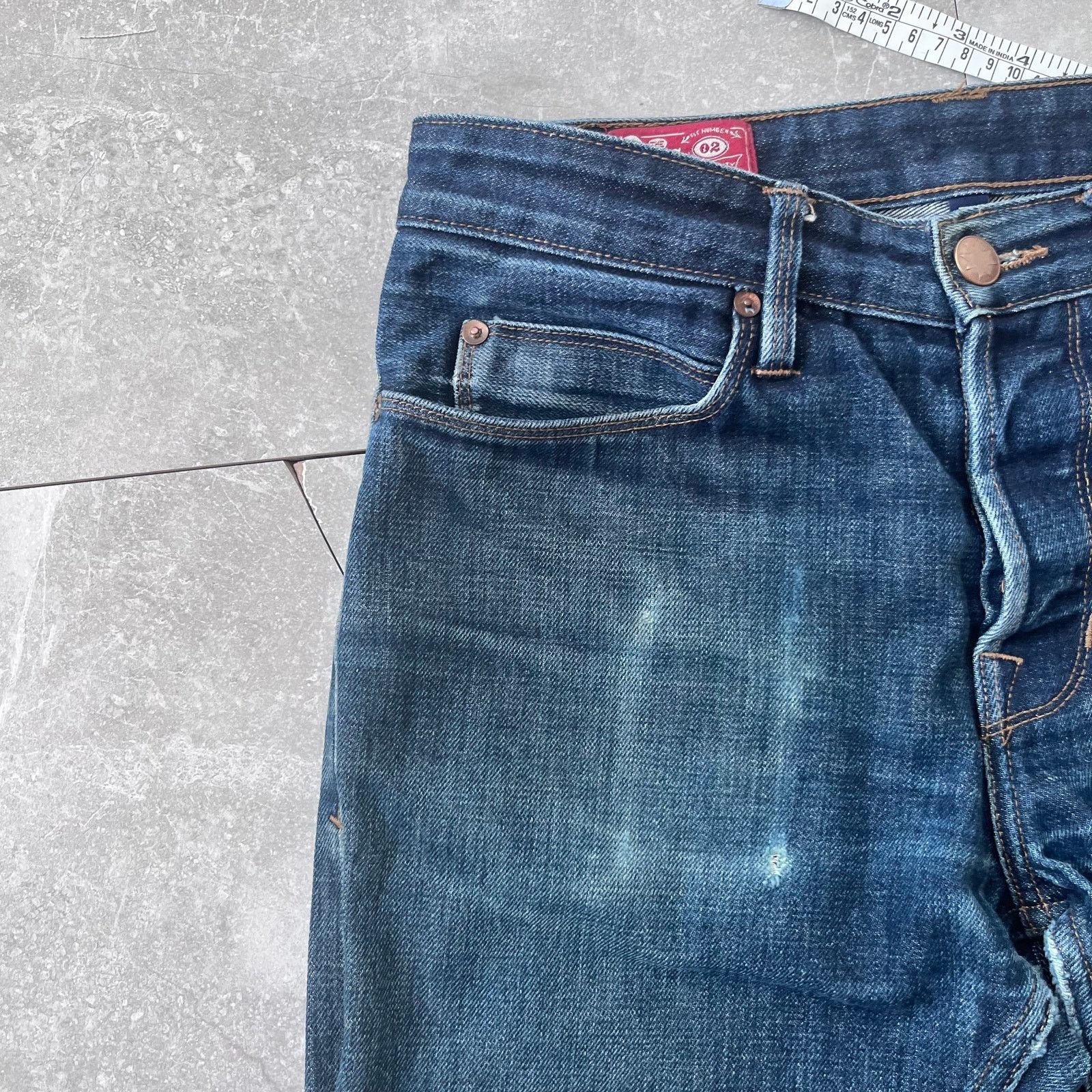 Freenote Cloth Freenote Cloth Rios Selvedge Jeans Patched & Faded Size US 31 - 6 Thumbnail
