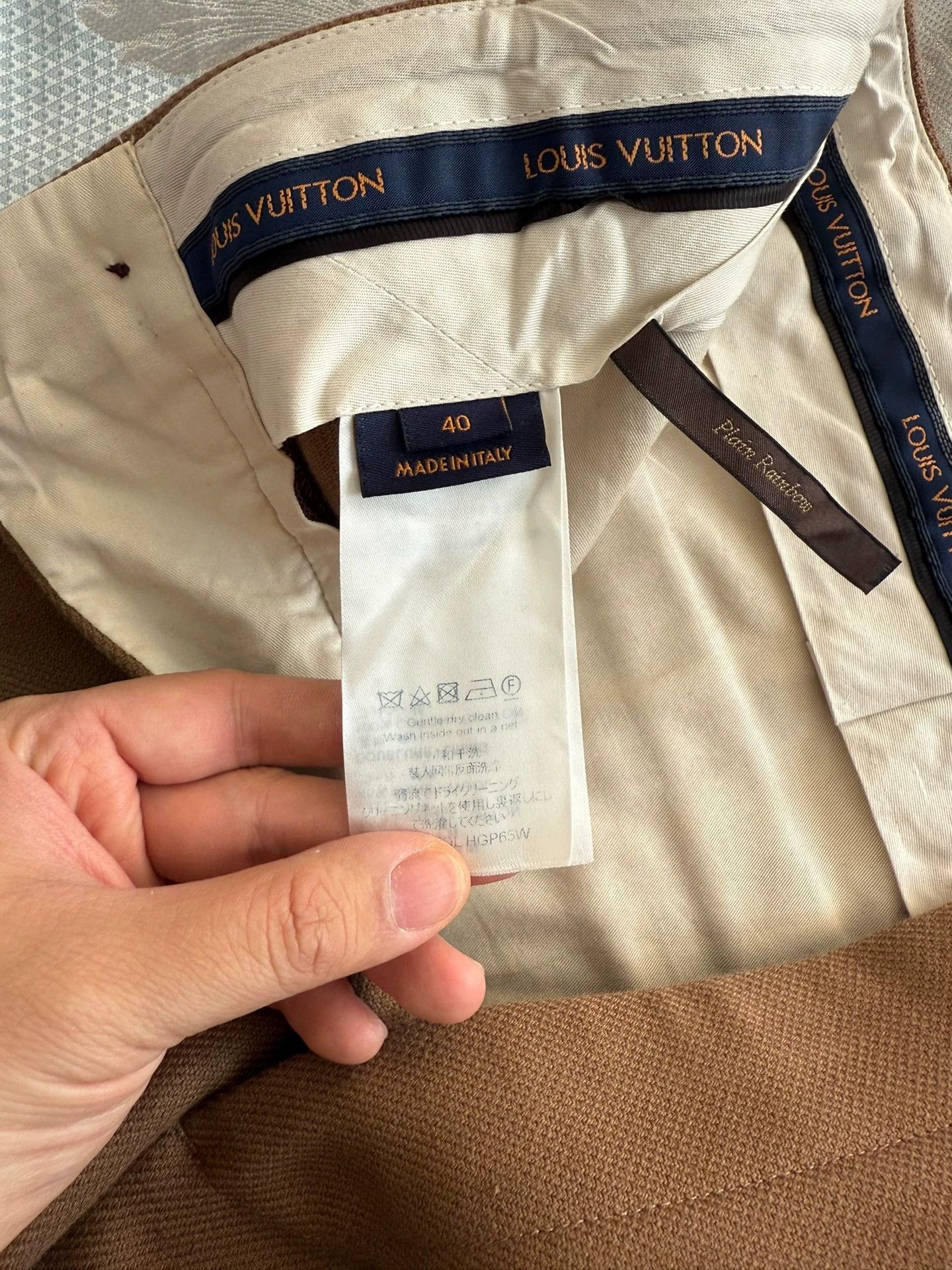 Louis Vuitton LV Wool Meadow Straight Leg Wide Cuff Casual Pants Size 28" / US 6 / IT 42 - 6 Thumbnail