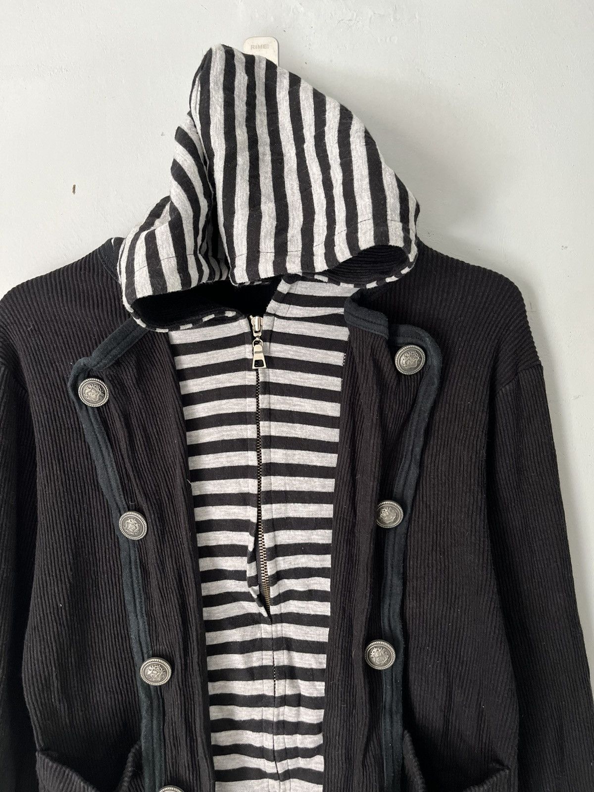 Isamu Katayama Backlash Tk2 tradition double layers striped hoodie Size US M / EU 48-50 / 2 - 3 Thumbnail