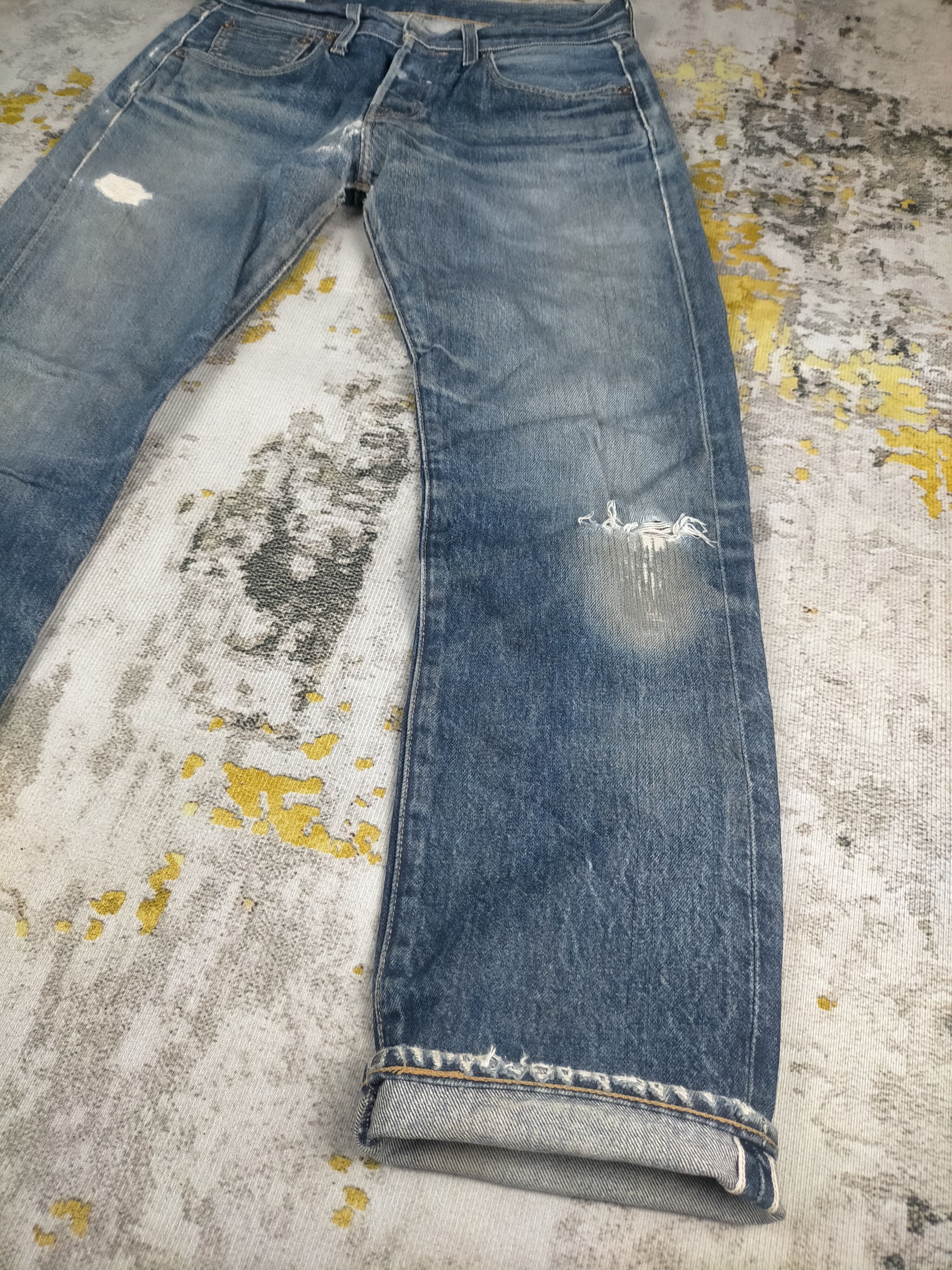 Levi's Vintage Clothing 🔥 Vintage Levis 501 Big E Selvedge Distressed Jeans Size US 30 / EU 46 - 2 Thumbnail