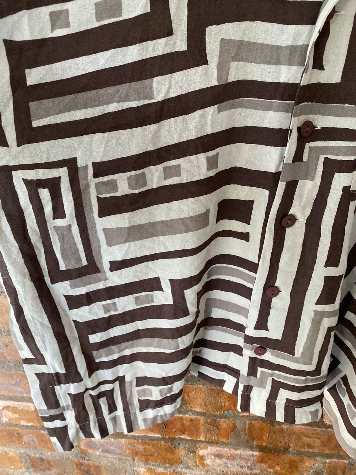Issey Miyake 1990s Issey Miyake Plantation psychedelic illusion tee Size US L / EU 52-54 / 3 - 7 Thumbnail