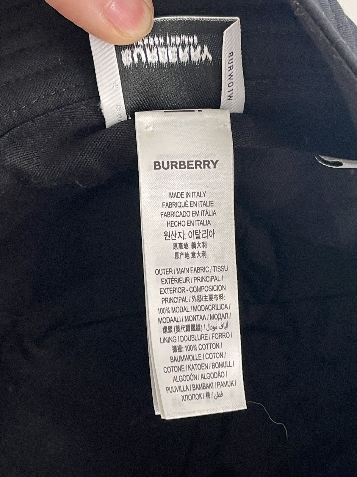 Burberry STEAL! Burberry Logo Appliqué Reconstructed Baseball Hat Size ONE SIZE - 9 Thumbnail