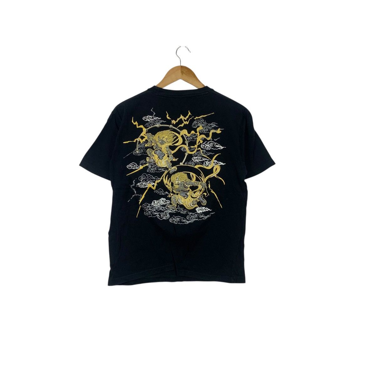 Vintage Vintage JAPAN TRADITIONAL SUKAJAN Fujin Raijin Tee Shirt Top Size US L / EU 52-54 / 3 - 6 Thumbnail