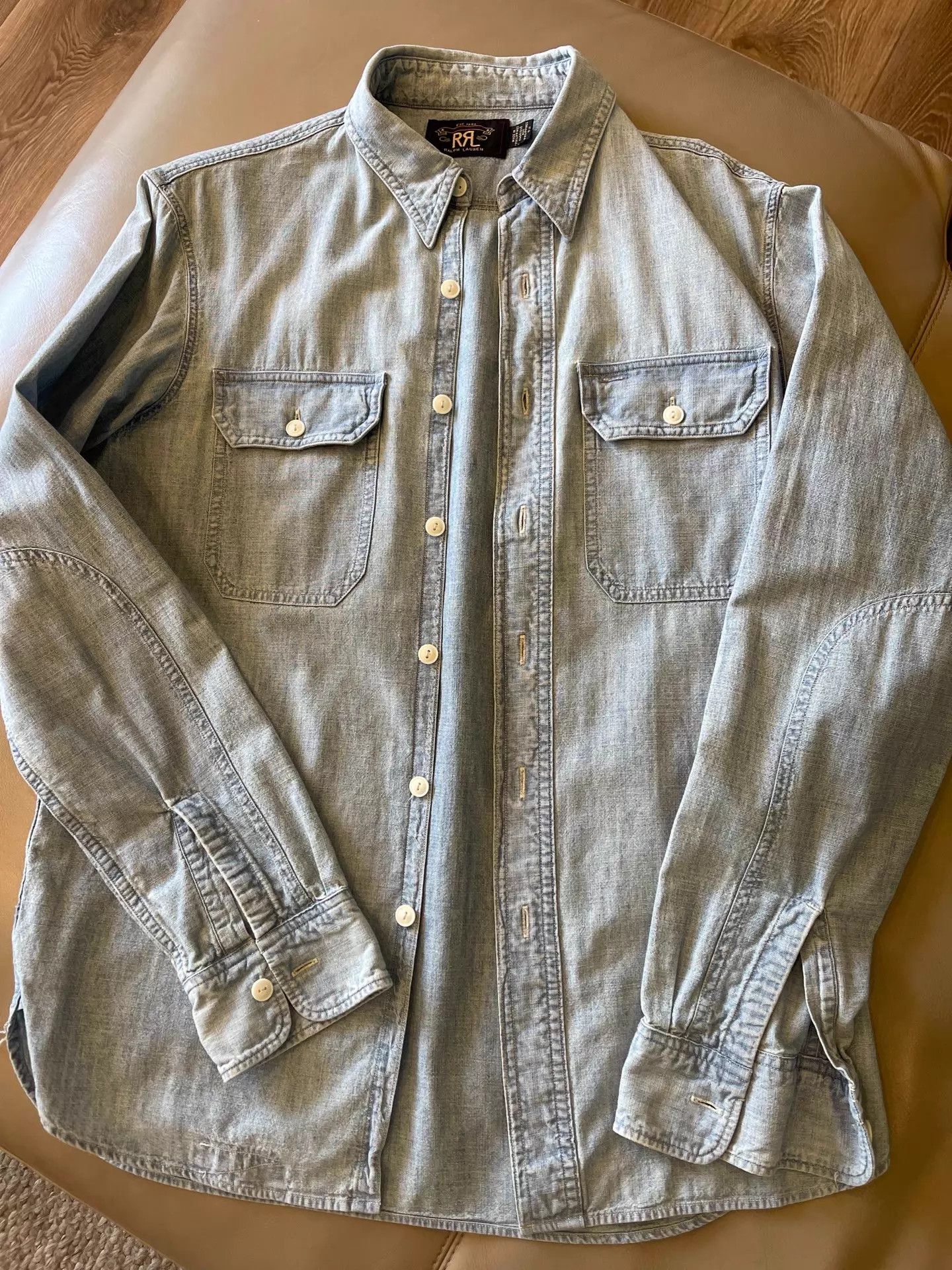 RRL Ralph Lauren RRL Denim Shirt S Near Mint Size US S / EU 44-46 / 1 - 2 Thumbnail