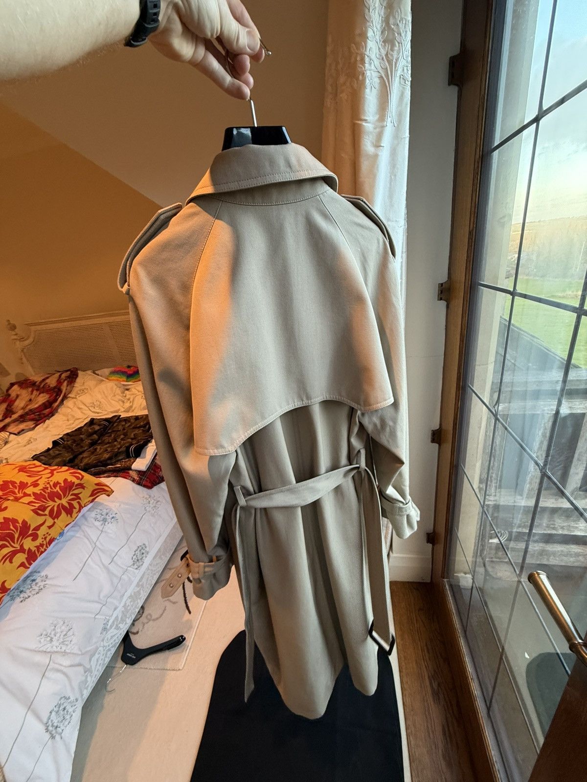 1 of 1 Celine Hedi Sample Trench Jacket silk lined M L Grail