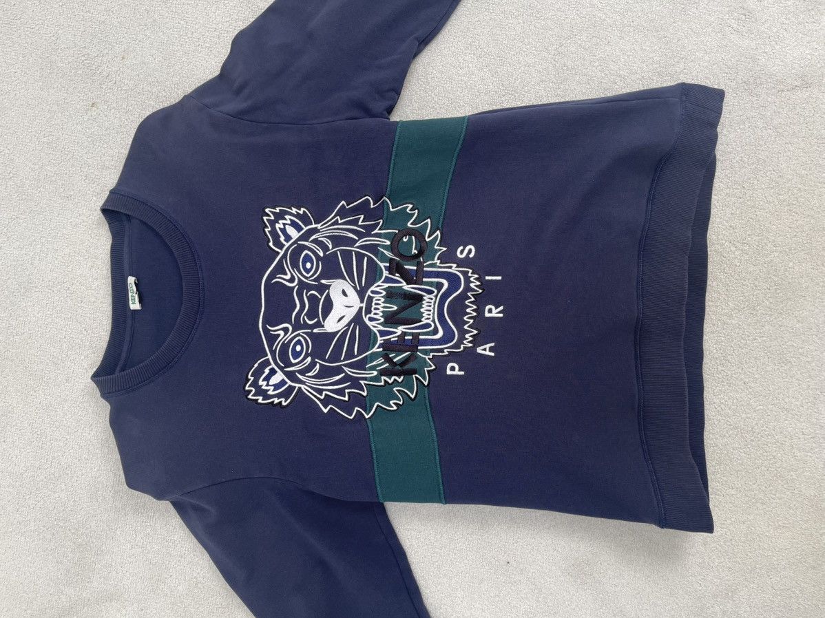 Kenzo Kenzo Tiger Logo Navy Blue Sweatshirt Size US L / EU 52-54 / 3 - 1 Thumbnail