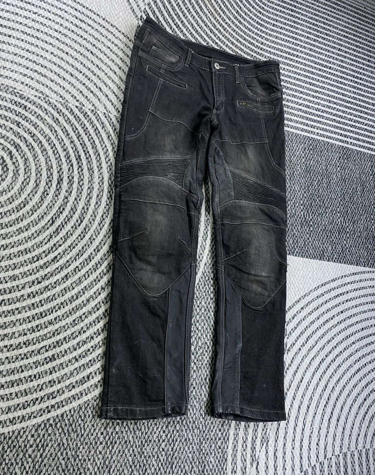 Designer The Designer Classic Tactical Biker Denim Pants Size US 35 - 3 Thumbnail