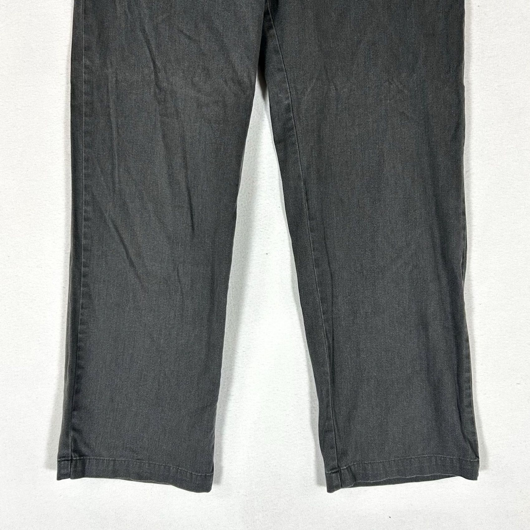 Lee Lee Relaxed Fit Straight Leg Chino Pants Womens 14 Long Gray Casual Work Office Size 36" / US 14 / IT 50 - 3 Thumbnail