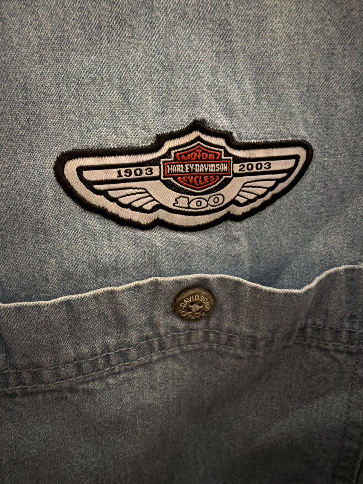 Harley Davidson Harley Davidson button up short sleeve shirt Size US L / EU 52-54 / 3 - 3 Thumbnail