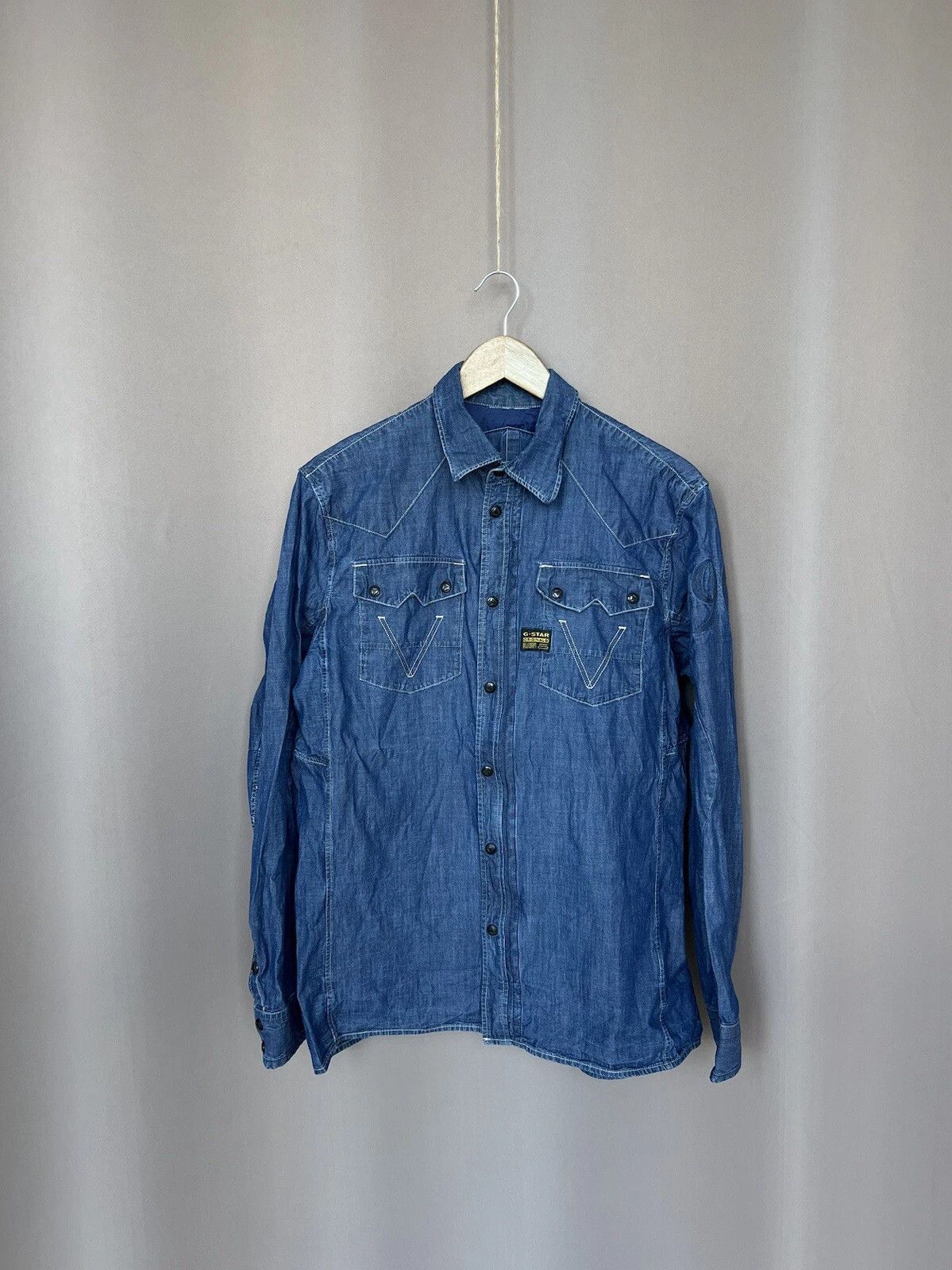 G-Star G-Star Raw Denim Motor Front Shirt Men Size M Long Sleeve Size US M / EU 48-50 / 2 - 1 Thumbnail