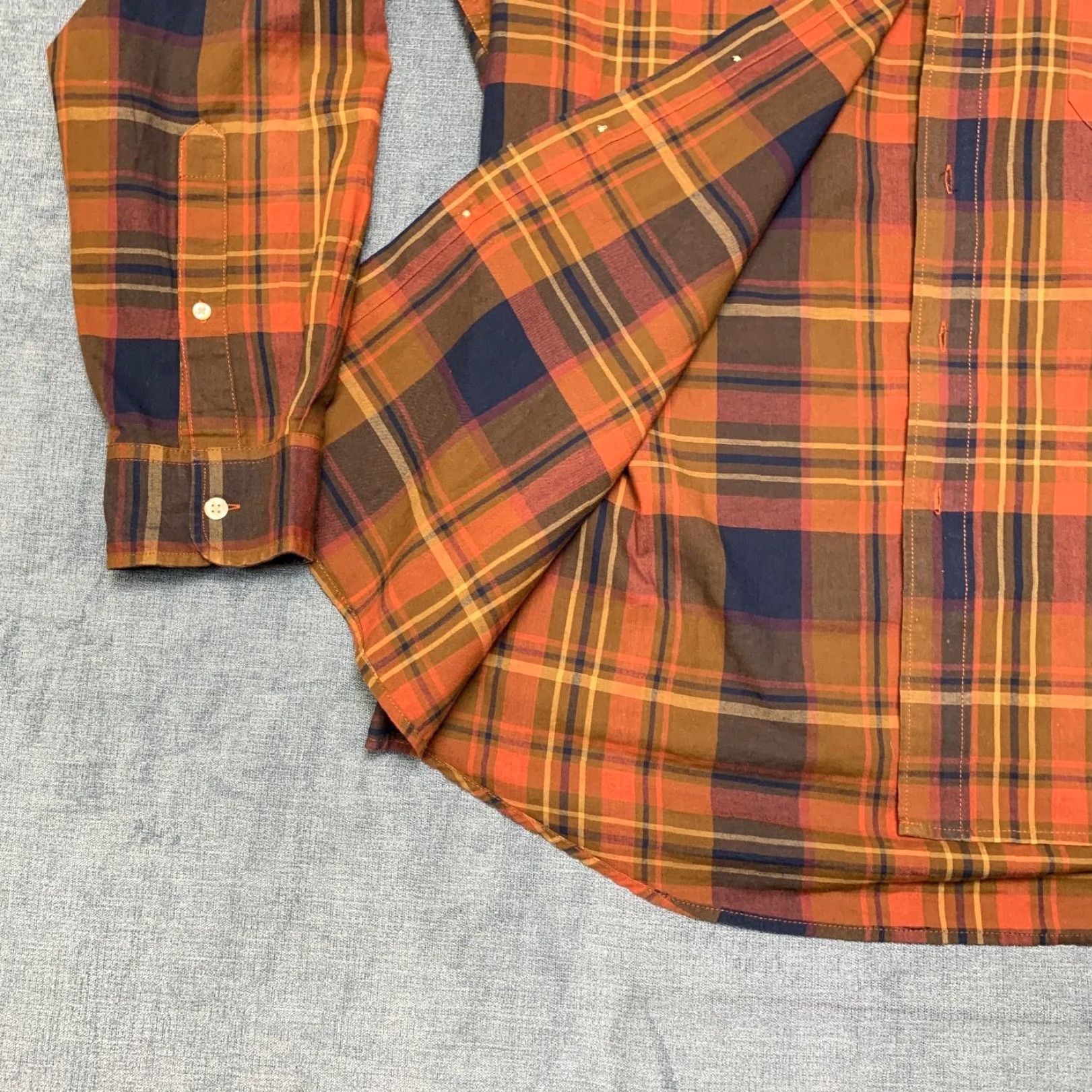 Bills Khakis VINTAGE Bills Khakis Shirt Mens XL Orange Plaid Classic Fit Pockets Button Down Outdoor Size US L / EU 52-54 / 3 - 3 Thumbnail