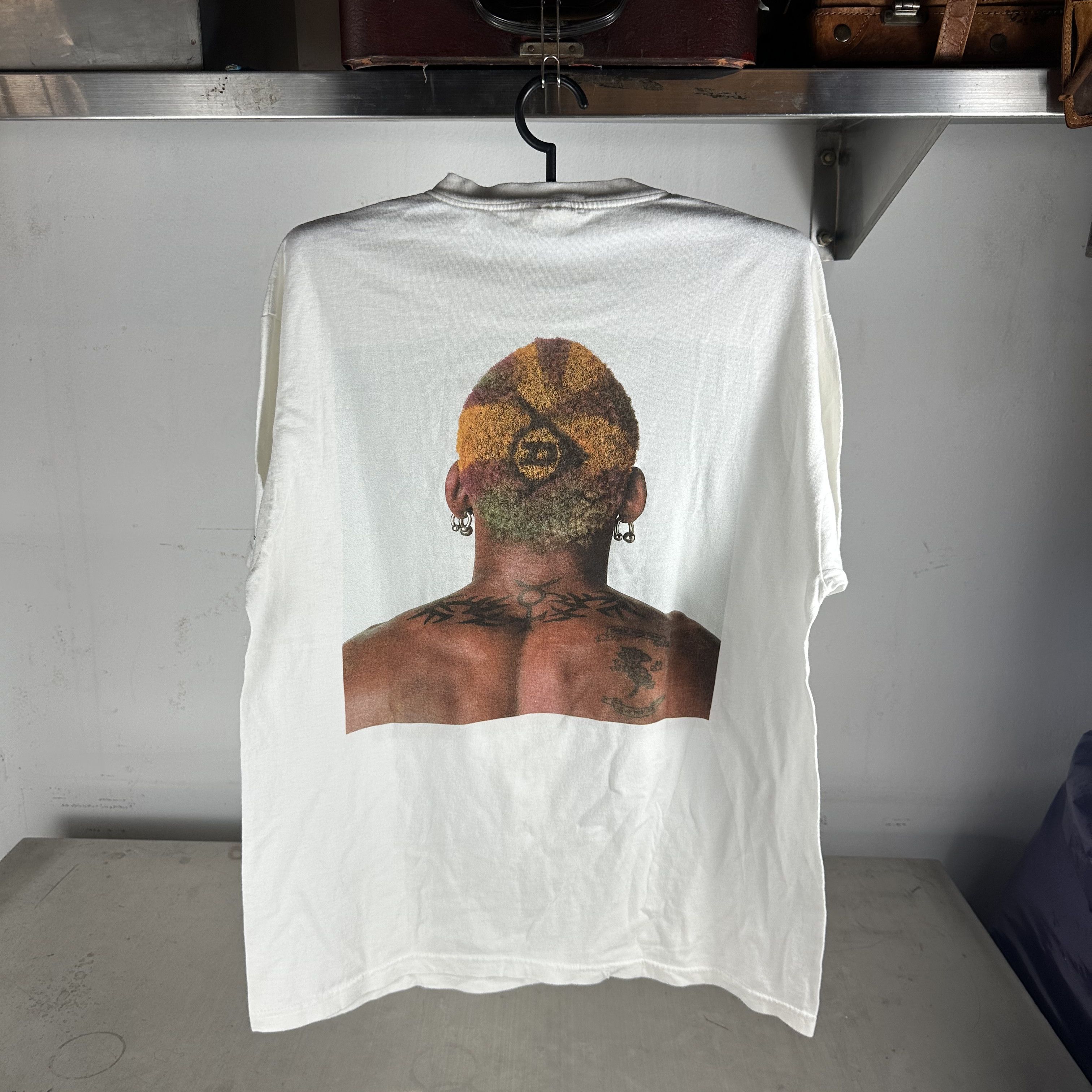 Vintage 90s Dennis Rodman Dunlop Tyre Promo Double Sided T-shirt Size US L / EU 52-54 / 3 - 3 Thumbnail