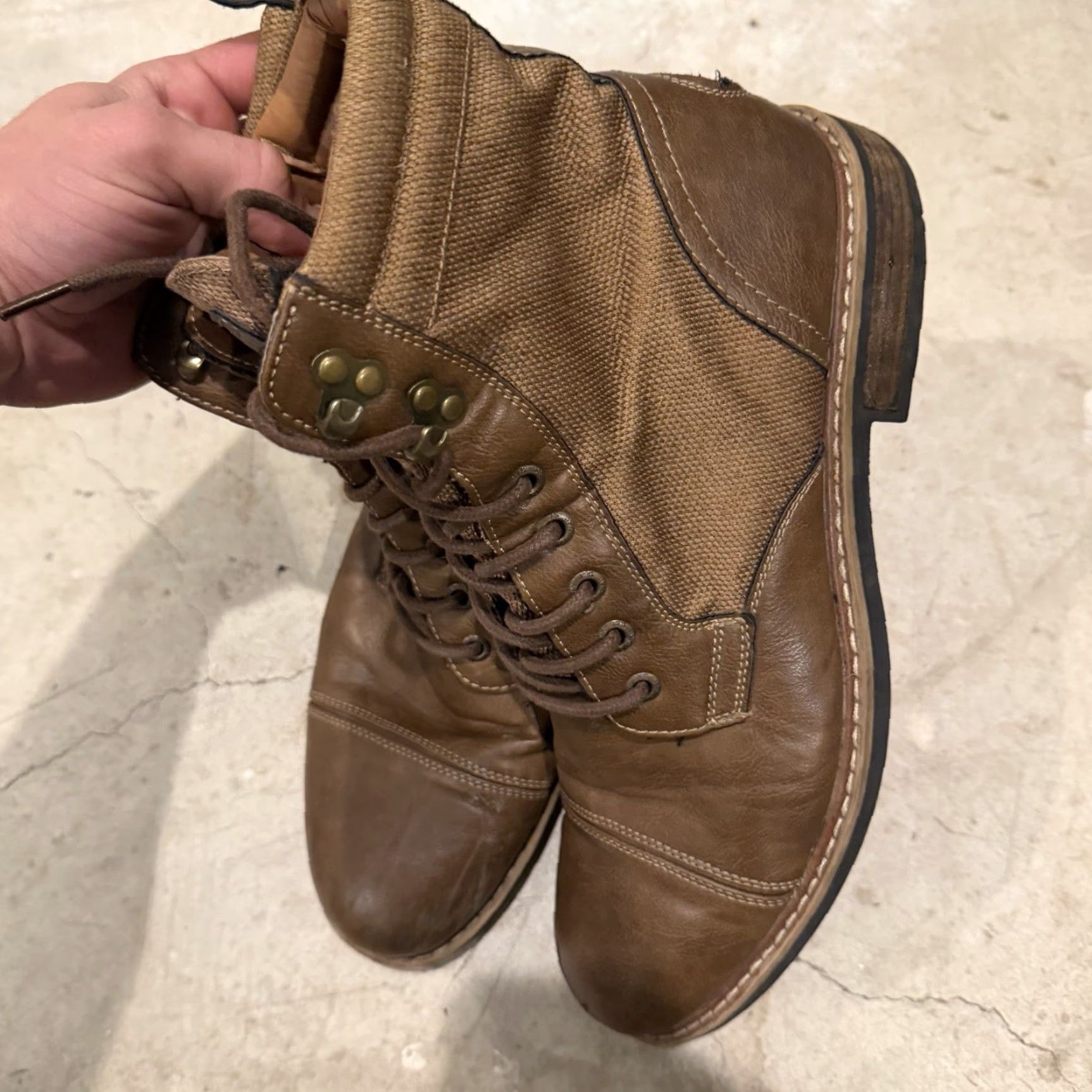 Vintage VINTAGE J75 GARRET Cap-Toe Jump Boots Men 10.5 Brown Tan Military Style Boots Size US 11 / EU 44 - 7 Thumbnail