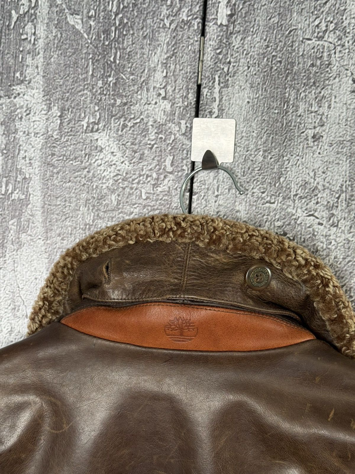 Timberland Vintage Timberland Leather Jacket Brown Shearling Collar Size US M / EU 48-50 / 2 - 20 Thumbnail