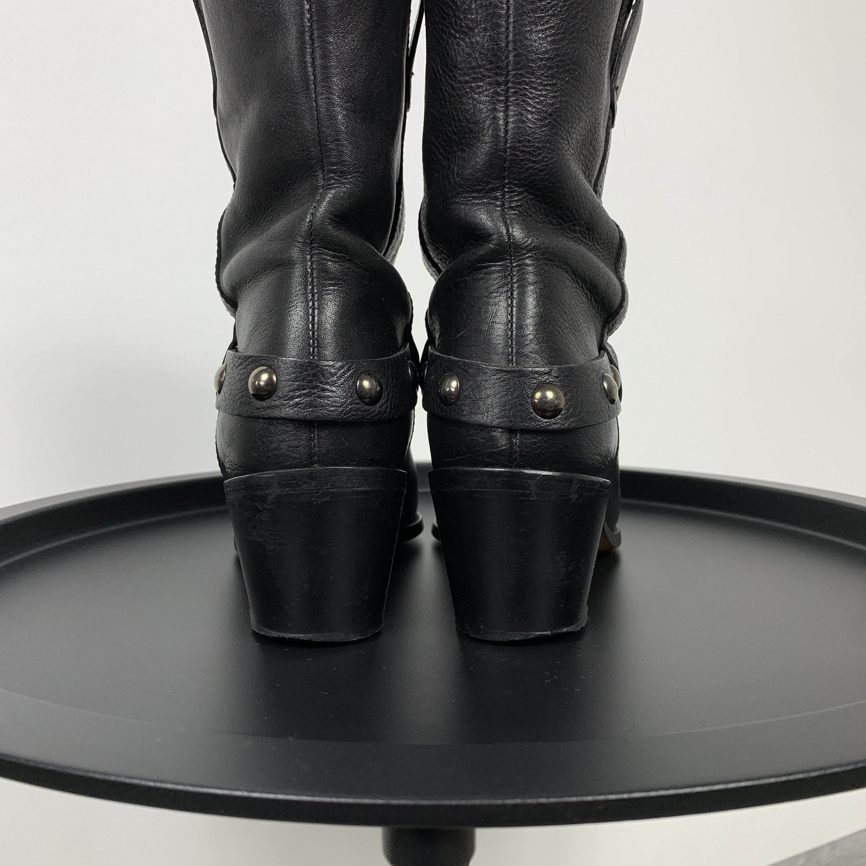 Vintage Vintage Y2K Cowboy Texas Style Leather Women's Black Boots Size US 9 / IT 39 - 6 Thumbnail