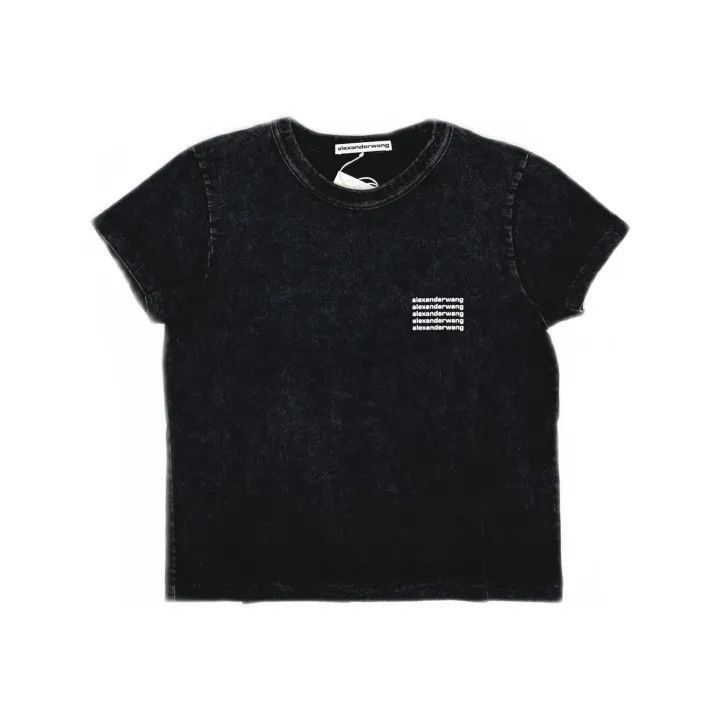 Alexander Wang Alexander Wang Black Gray Distressed Short Sleeve T-shirt - Size XS / US 0-2 / IT 36-38 - 2 Thumbnail
