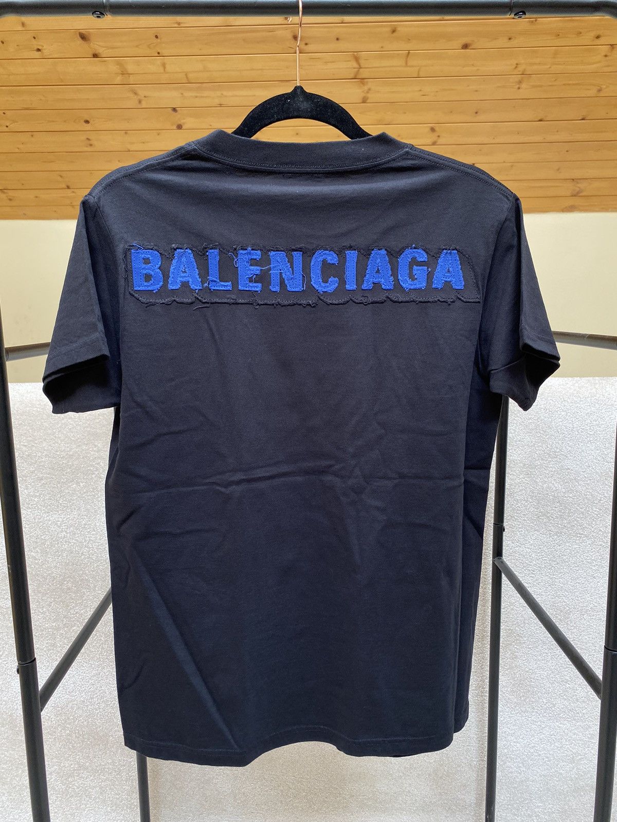 Image of Balenciaga Patch Logo T-Shirt in Black, Men's (Size XS)