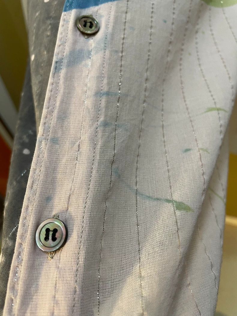 Other Yohji Yamamoto 95SS Silver Threaded Garland Shirt Size US M / EU 48-50 / 2 - 7 Thumbnail