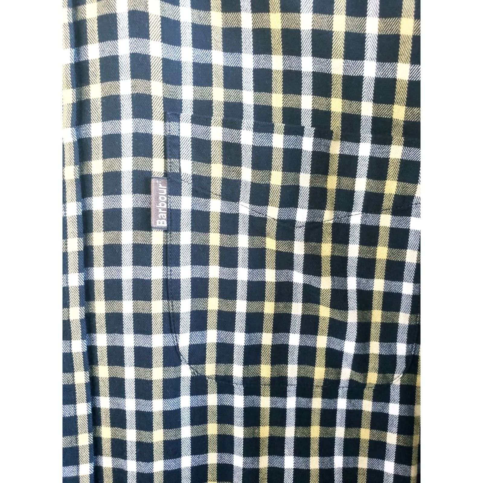 Barbour BARBOUR THE COUNTRY SHIRT BUTTON UP PLAID FLANNEL M Black Yellow White Mens Regular Cotton Shirt Button-Down Collared Vintage No Size US M / EU 48-50 / 2 - 3 Thumbnail