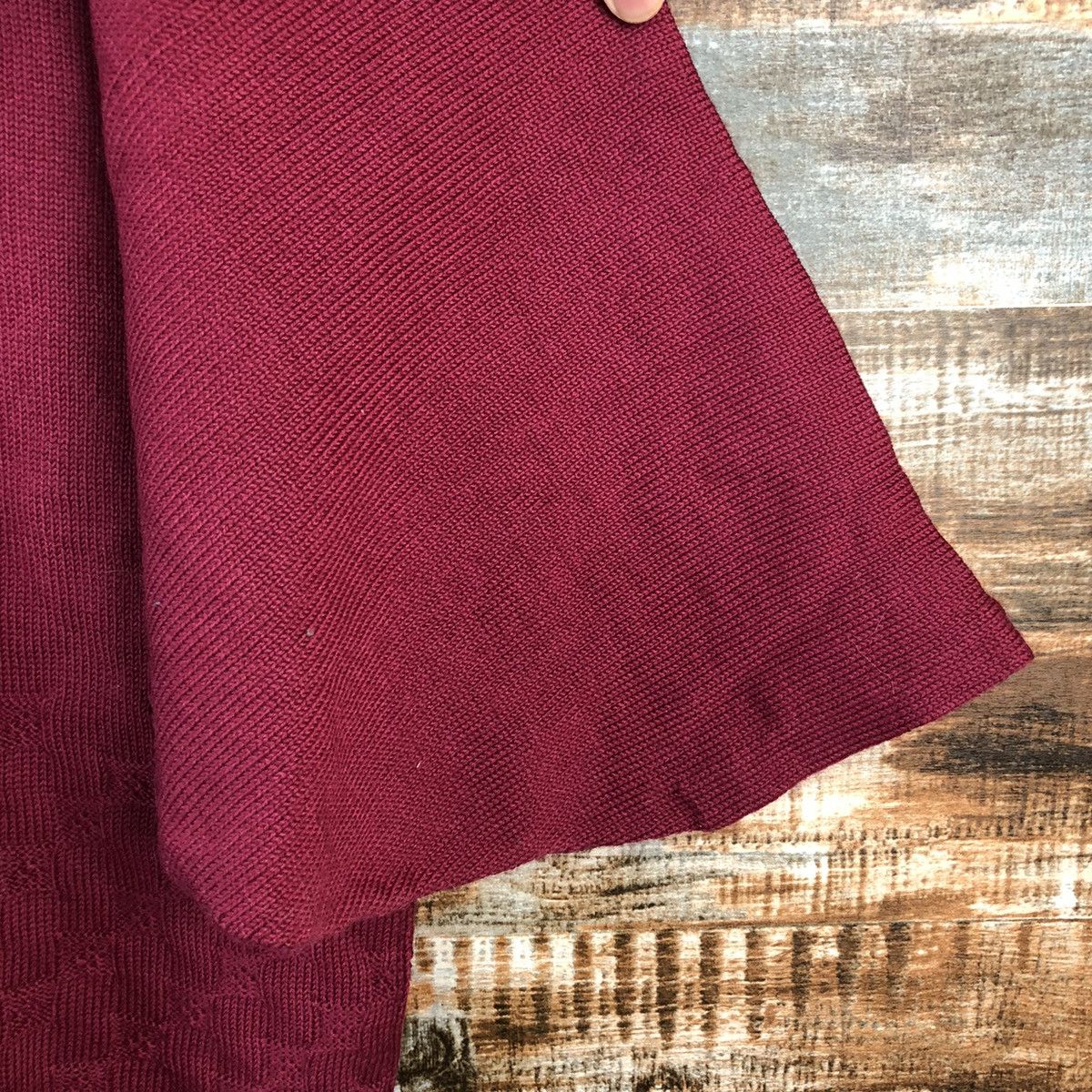 Vintage Japan vintage cardigan Maroon Kimono #A2487 Size US L / EU 52-54 / 3 - 15 Thumbnail
