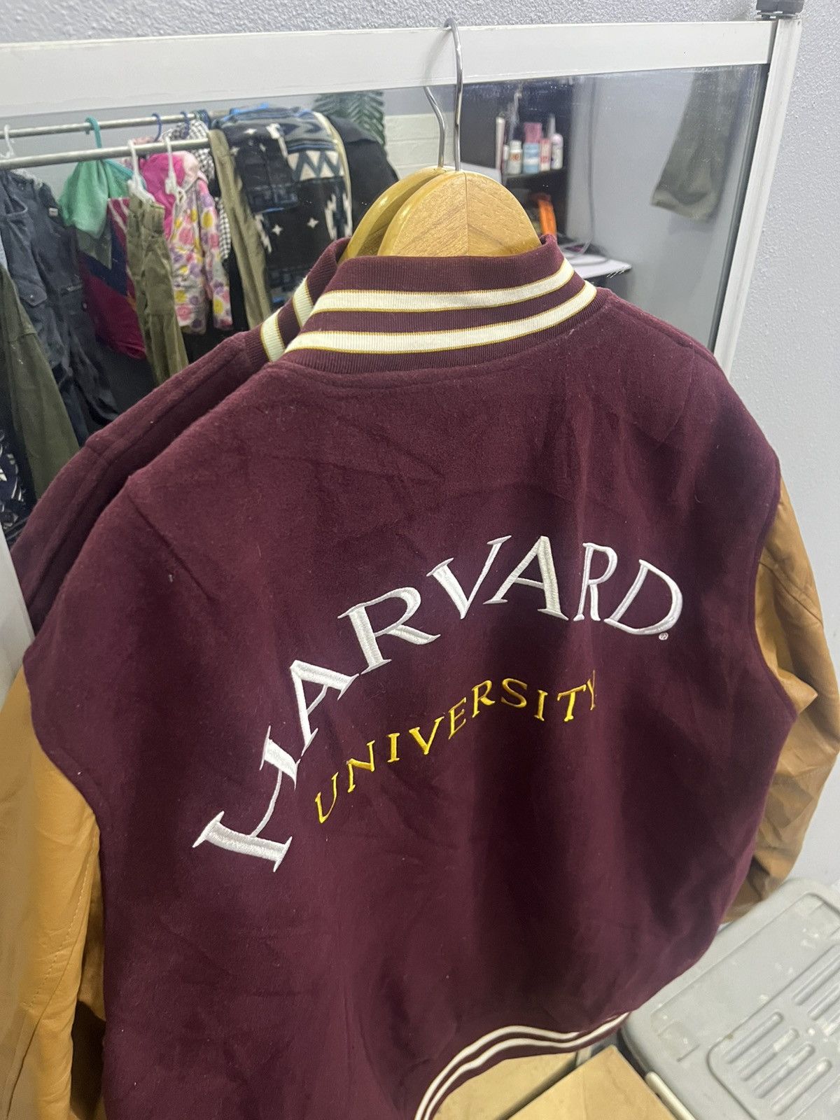GU GU x Harvard Varsity Jacket Faux Leather Sleeves Size US XL / EU 56 / 4 - 17 Thumbnail