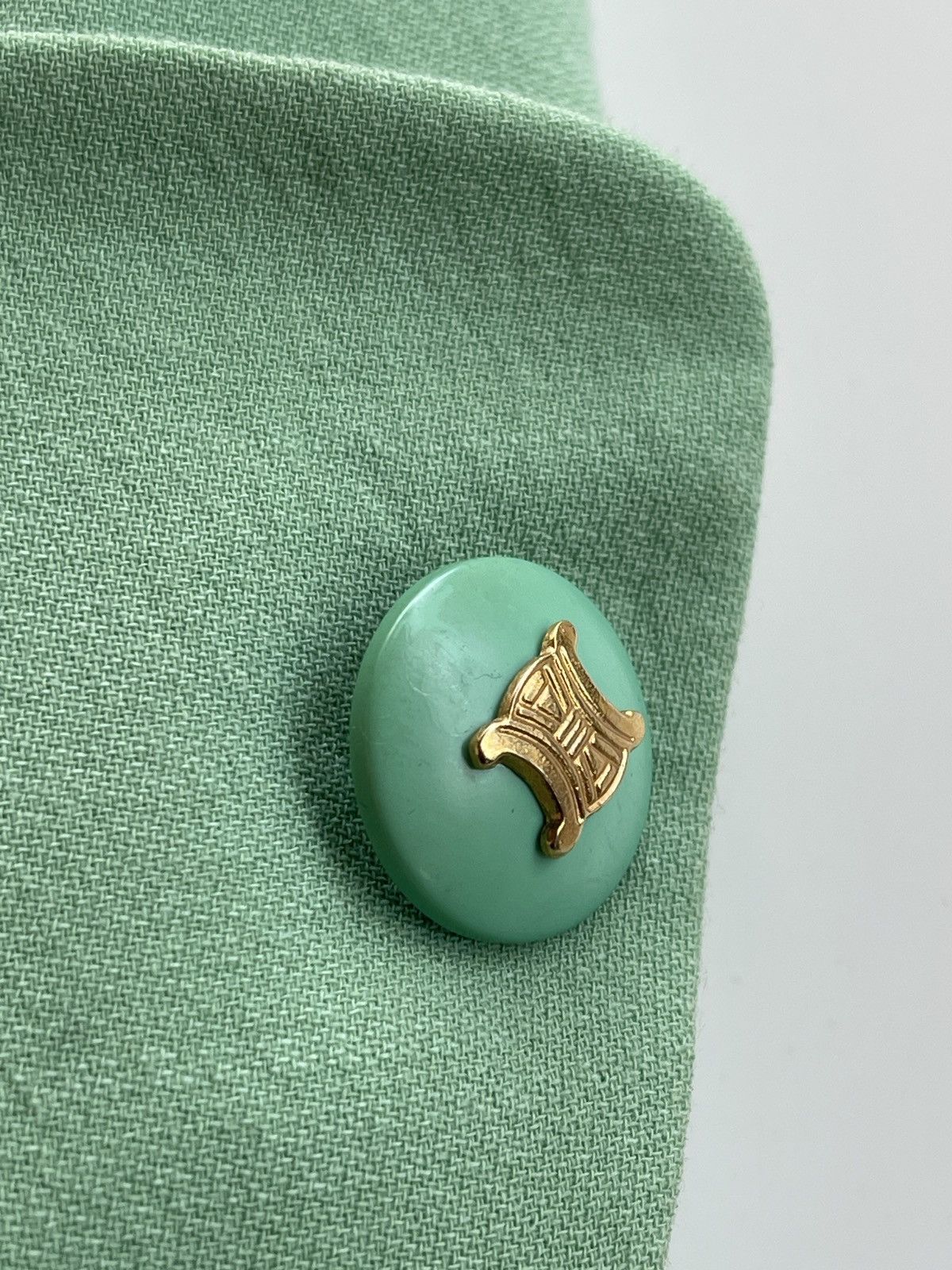 Celine Celine Turquoise Laine Coat Size XS / US 0-2 / IT 36-38 - 8 Thumbnail