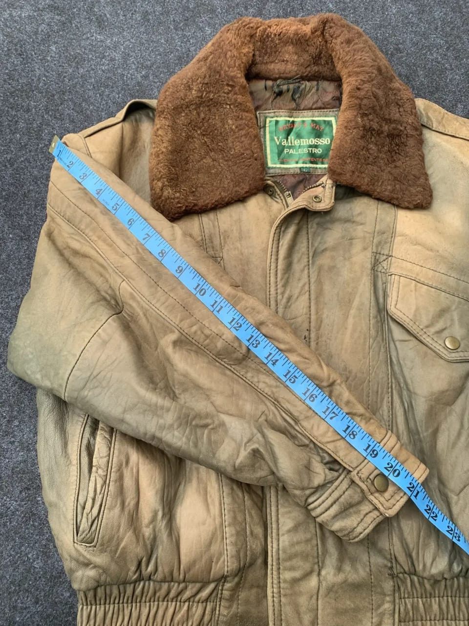 Japanese Brand VALLEMOSSO PALESTRO LEATHER JACKET. Size US L / EU 52-54 / 3 - 3 Thumbnail
