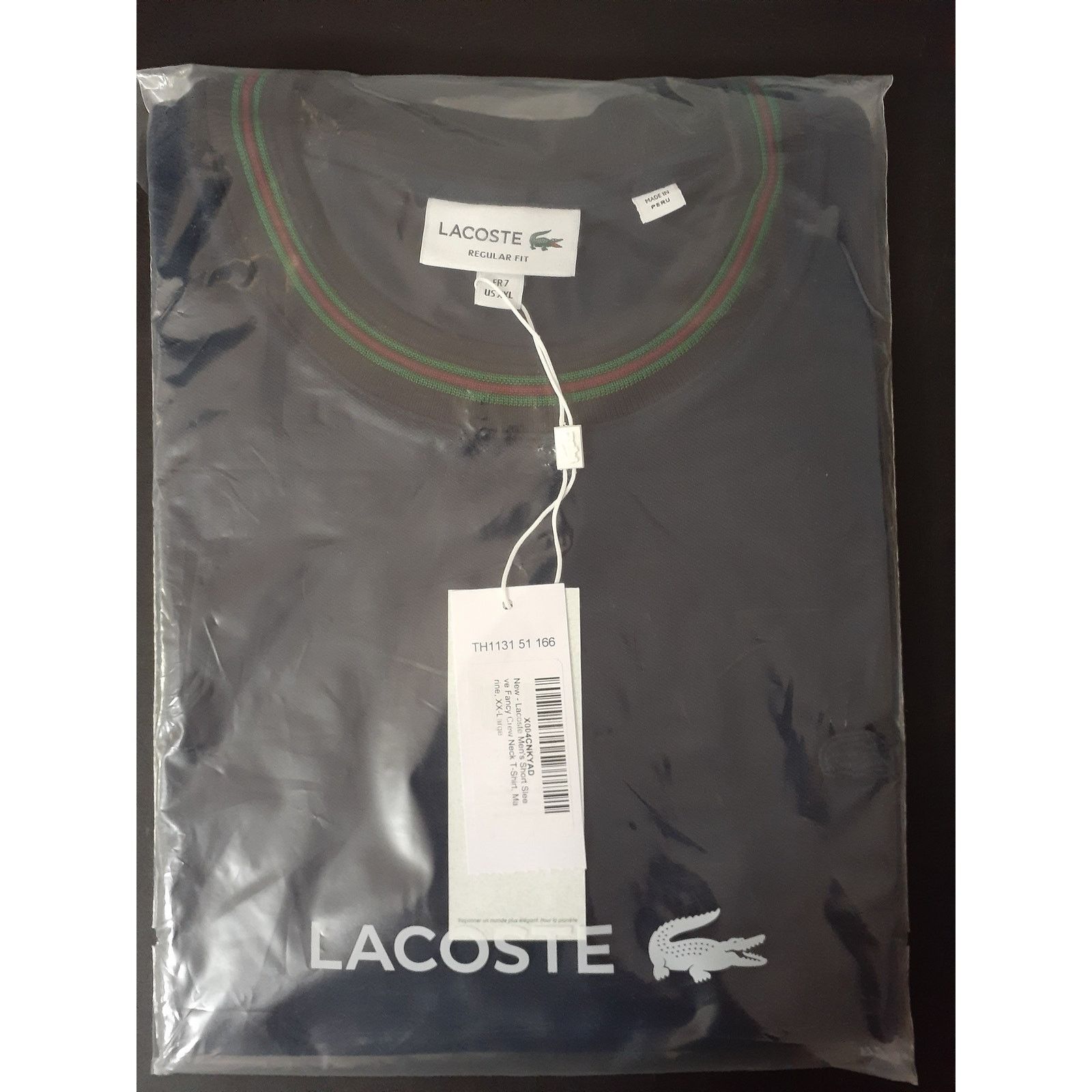 Lacoste Lacoste Men's Short Sleeve Fancy Crew Neck T-Shirt 2XL Size US XXL / EU 58 / 5 - 2 Thumbnail