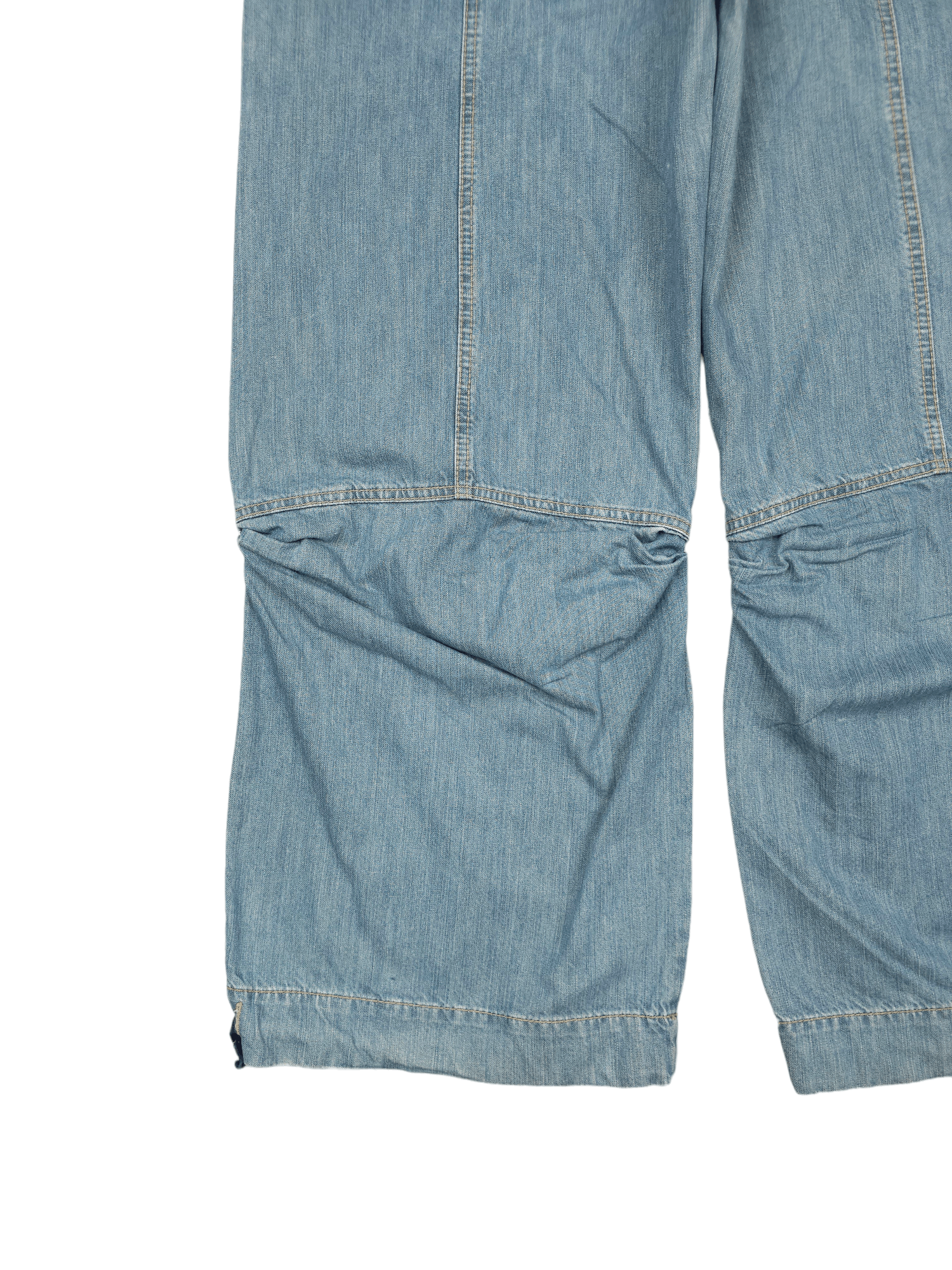 Japanese Brand × Vintage 💎 38/32 Crazy Y2K Baggy Cargo Oversized Denim Jeans Size US 38 / EU 54 - 13 Thumbnail