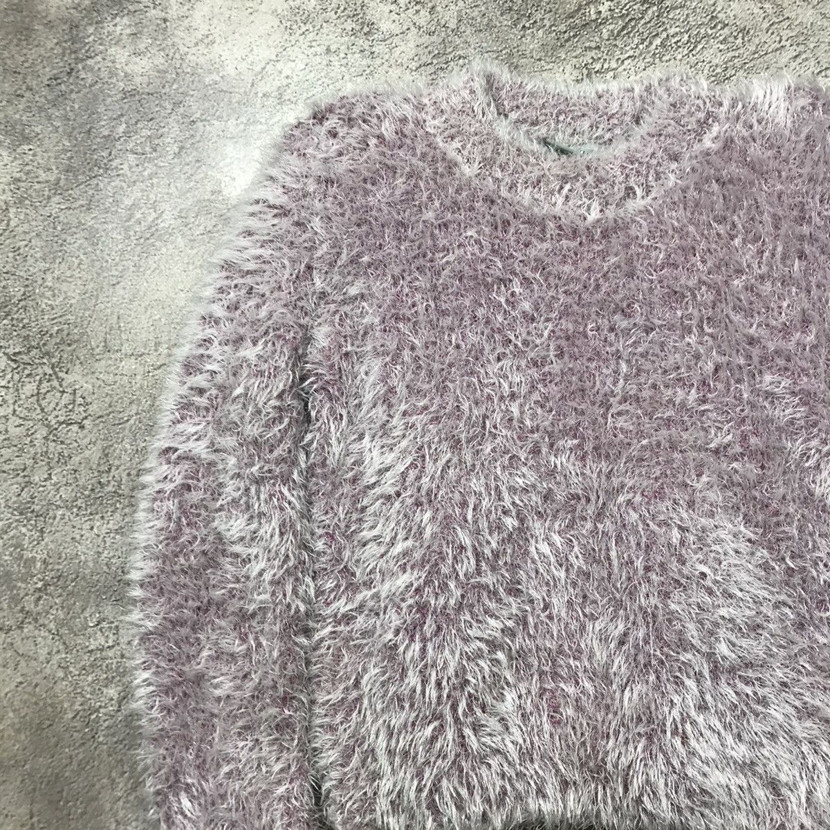 Vintage Vintage Y2K Fuzzy Mohair Oversized Sweater Grunge Purple M Size M / US 6-8 / IT 42-44 - 2 Thumbnail